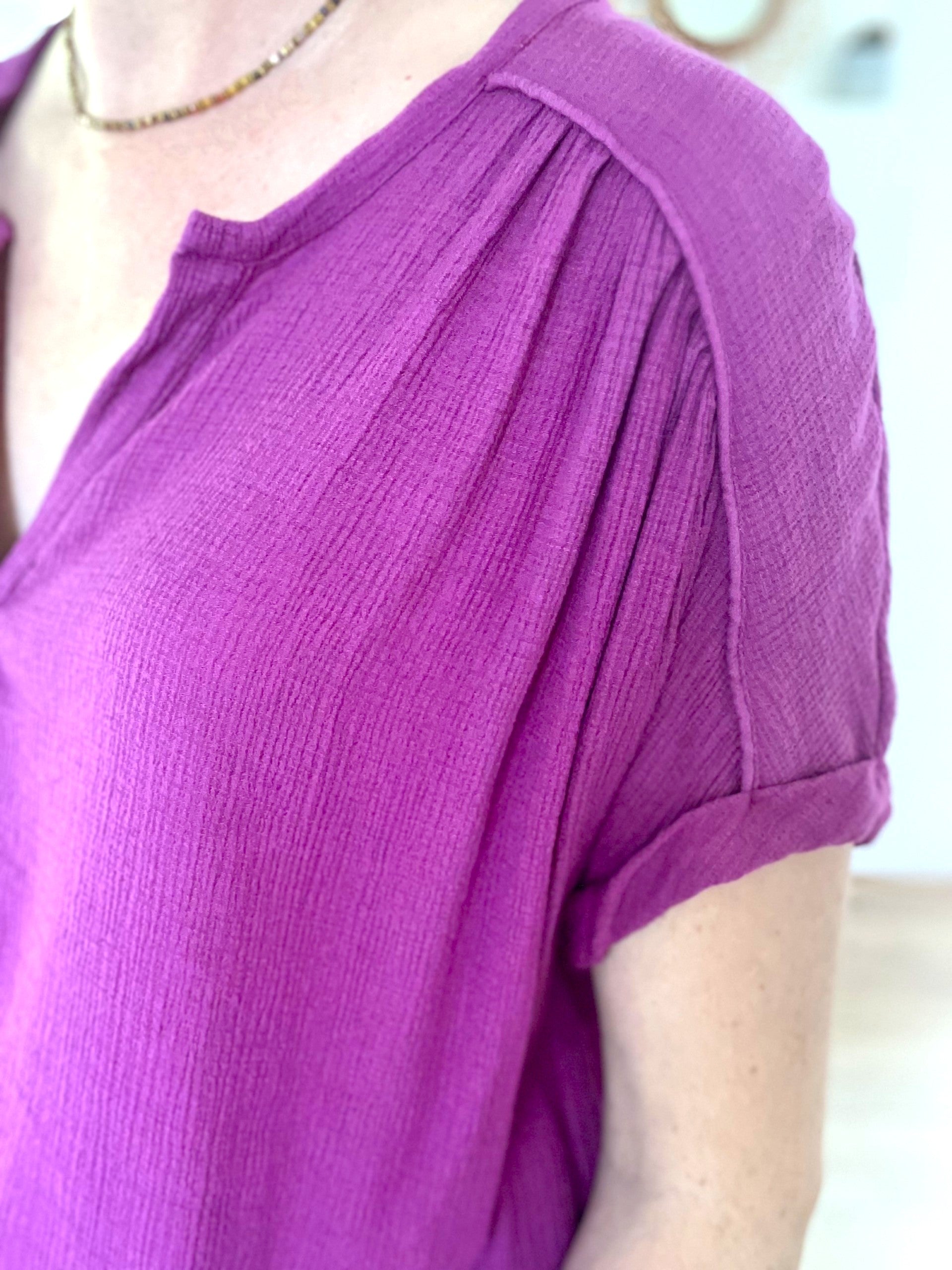 Blouse fluide prune - taille 1 - LOUIZON - Seconde main