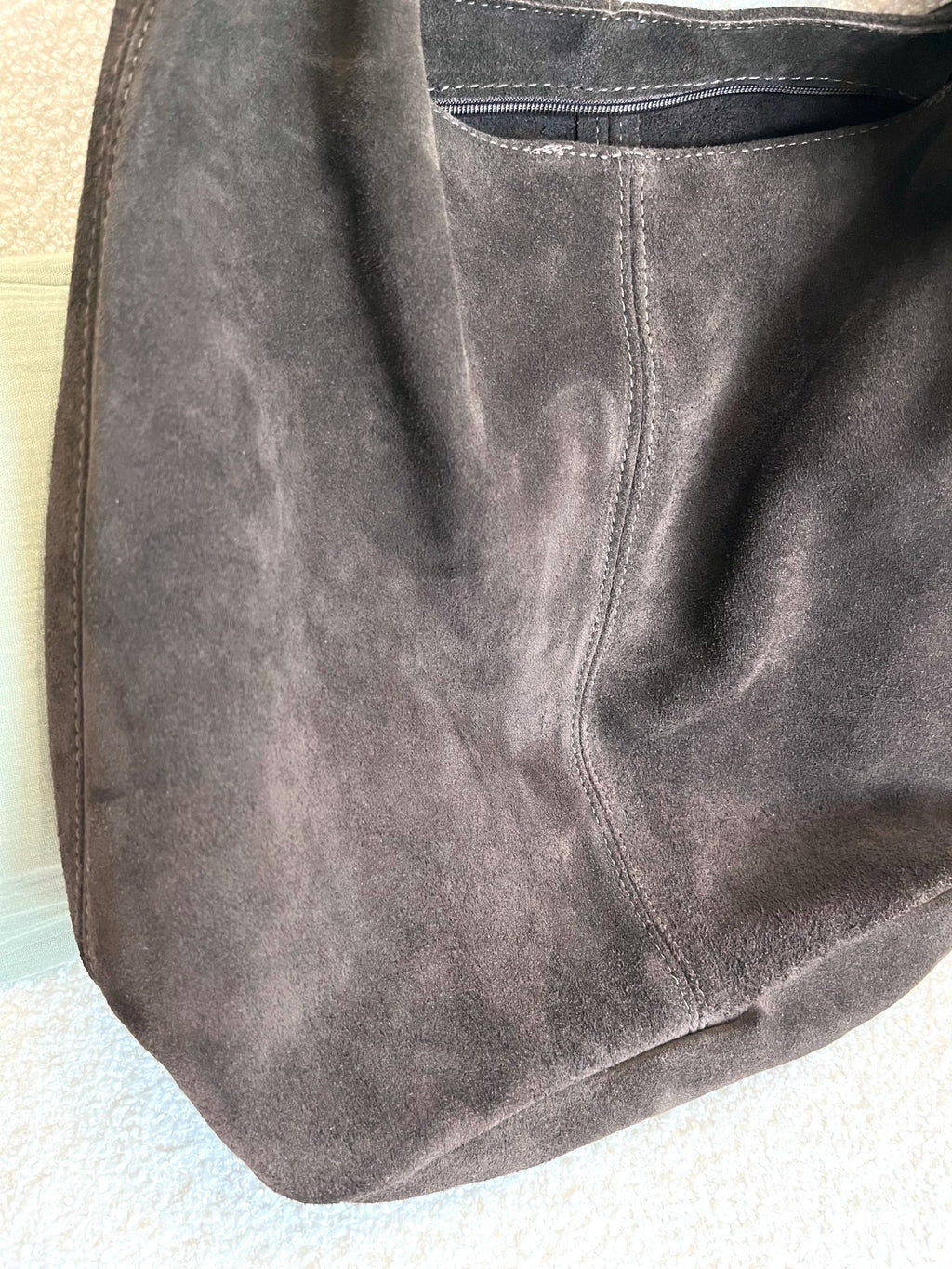 Sac besace femme en croûte de cuir - 4 coloris – Neuf