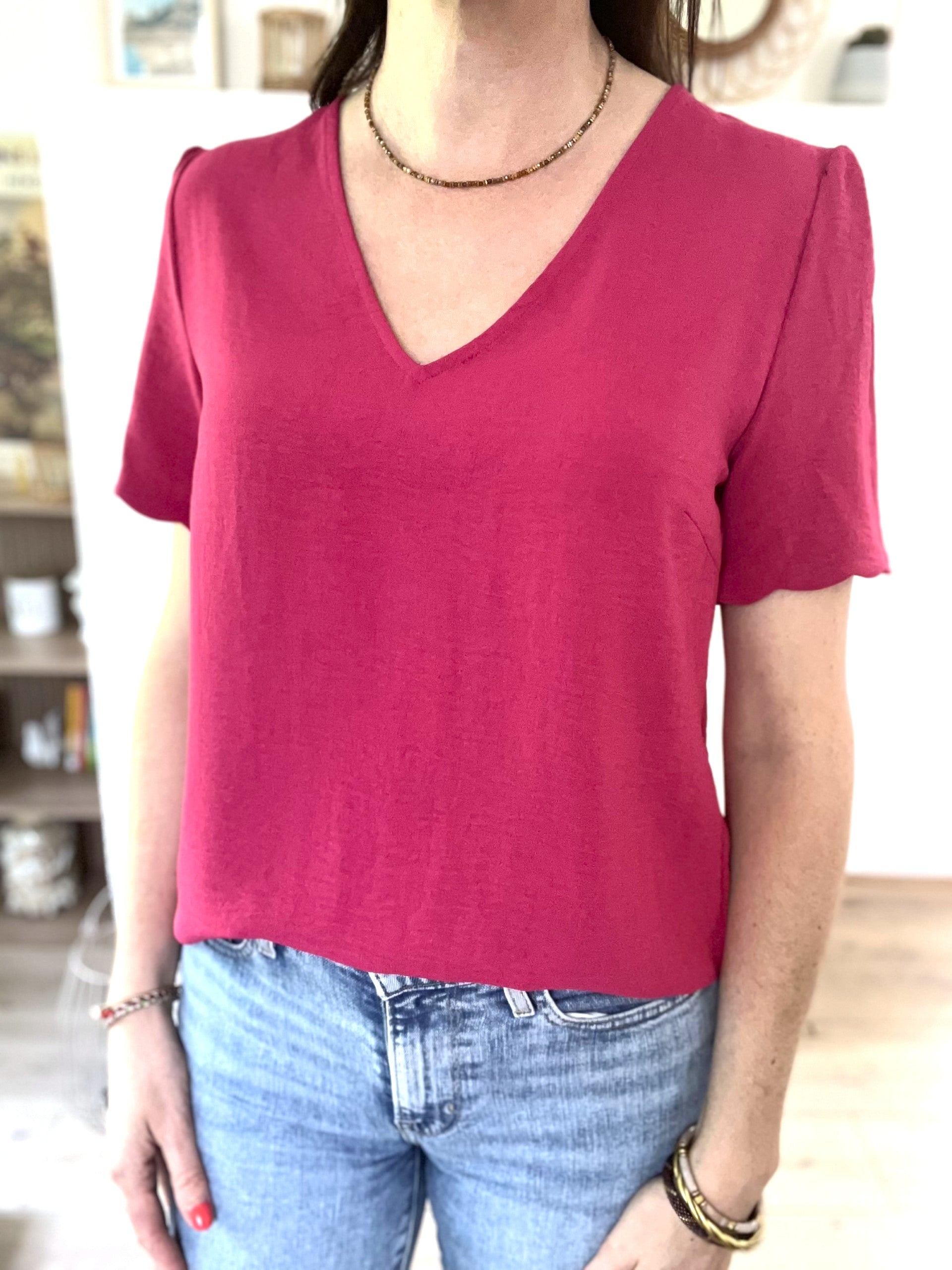 Top fluide rose fuchsia - taille S - GRACE & MILA - Seconde main