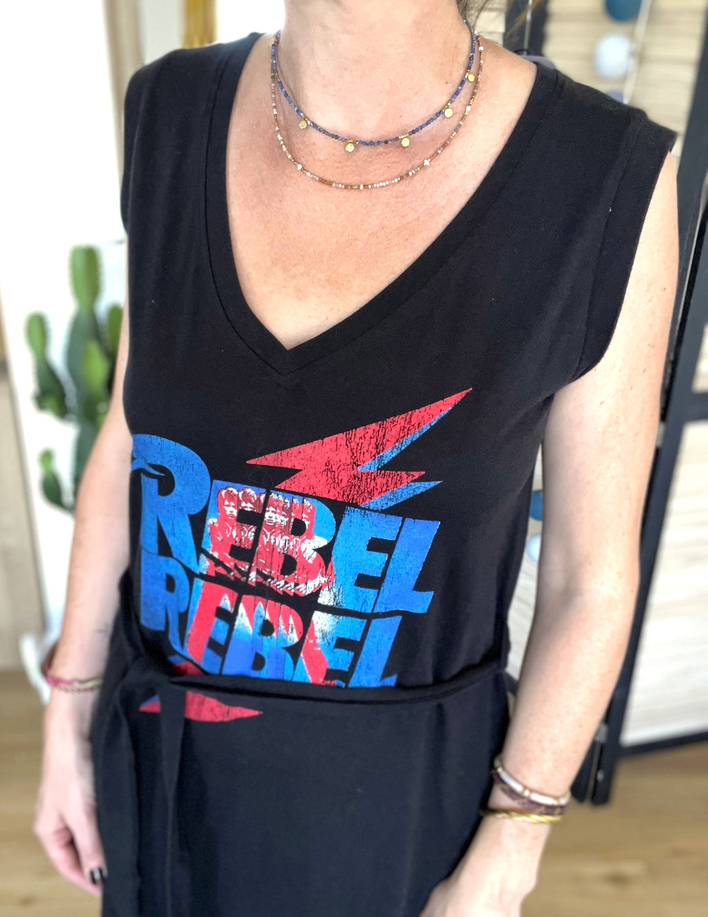 Robe noire imprimé Rebel taille S - MKT Studio - Seconde main