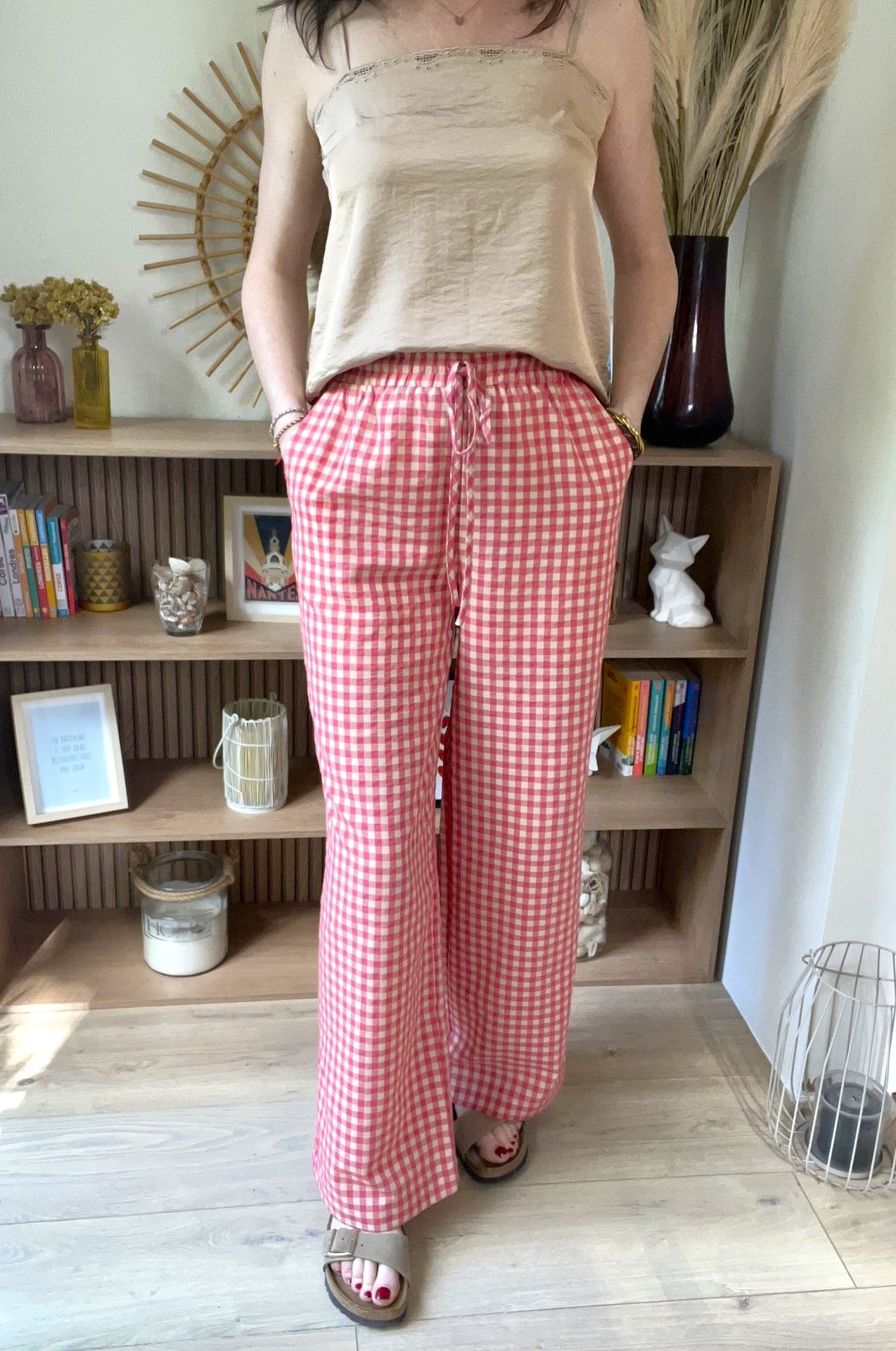 Pantalon vichy en coton SEE U SOON - Neuf