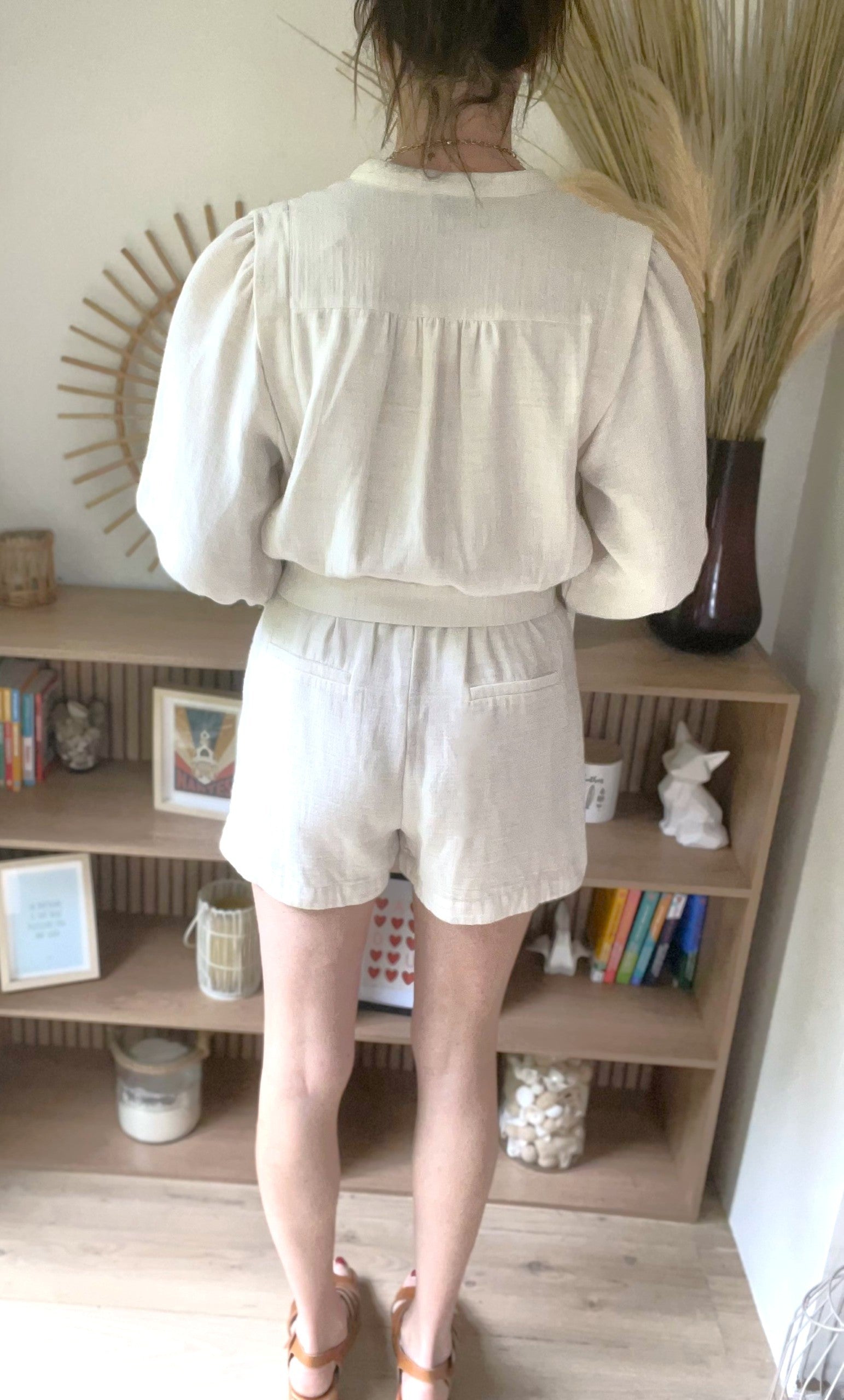 Combishort en coton écru - taille M - FRNCH - Seconde main