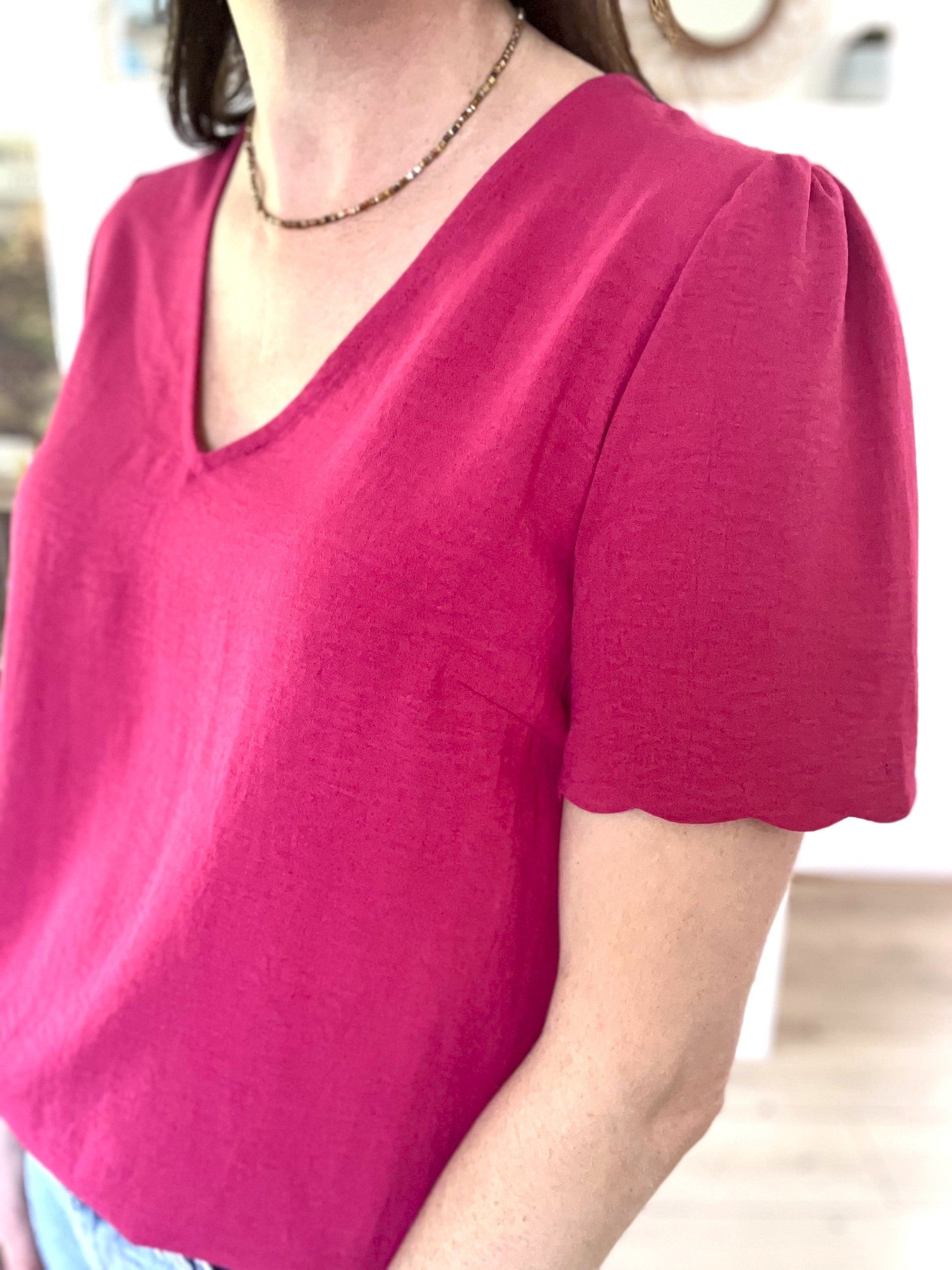 Top fluide rose fuchsia - taille S - GRACE & MILA - Seconde main