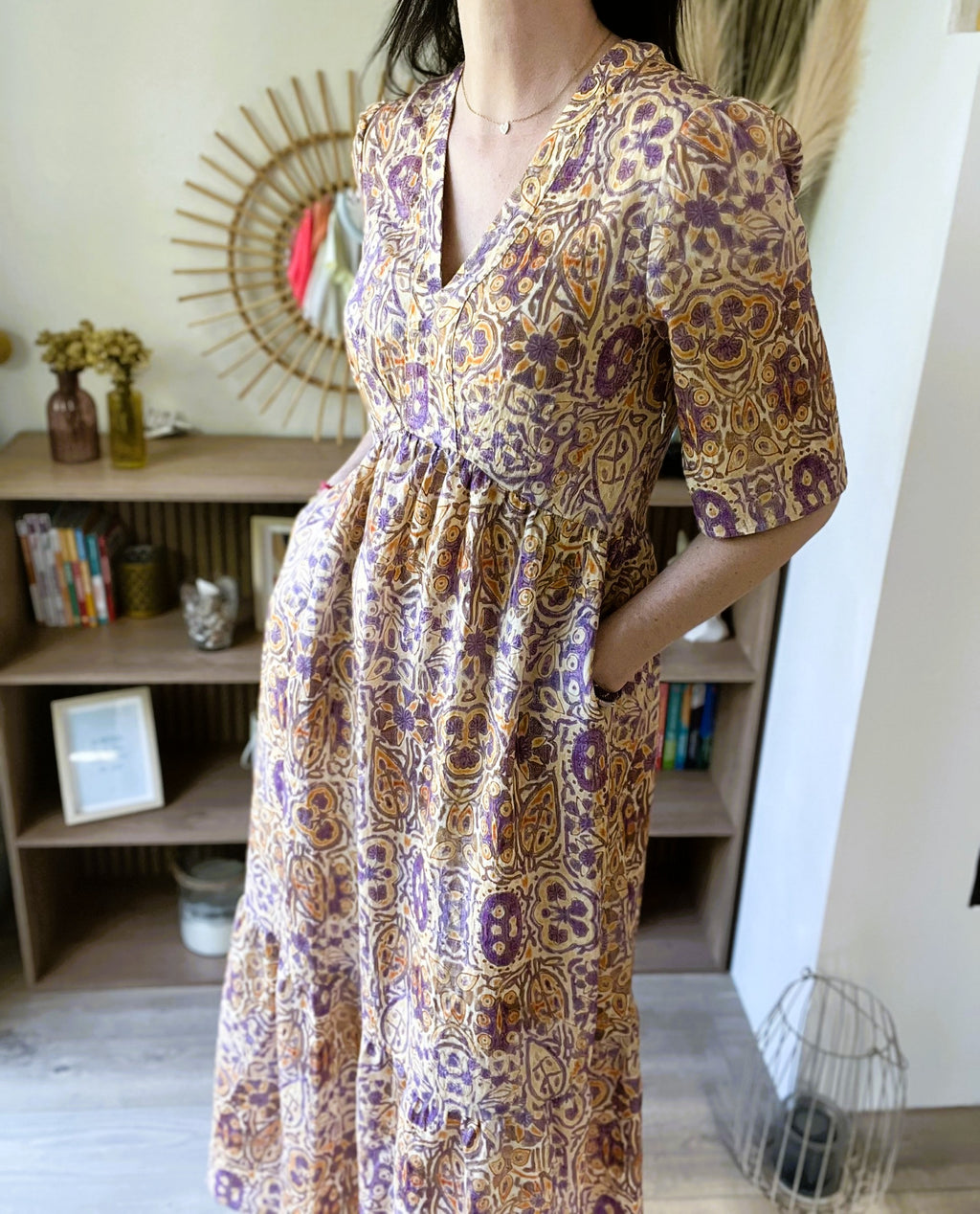 Robe longue manches courtes SEE U SOON taille 1 - Seconde main