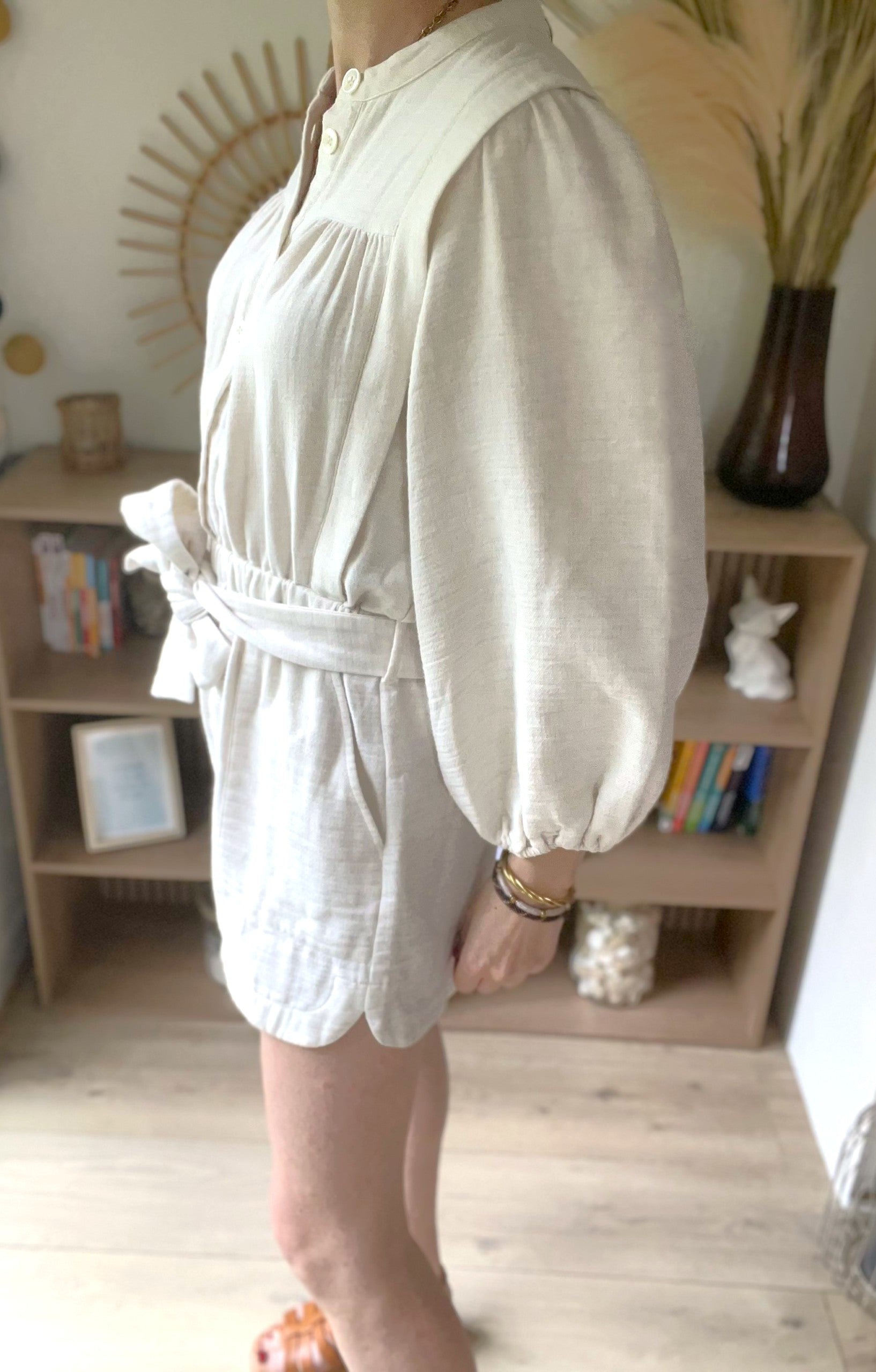 Combishort en coton écru - taille M - FRNCH - Seconde main
