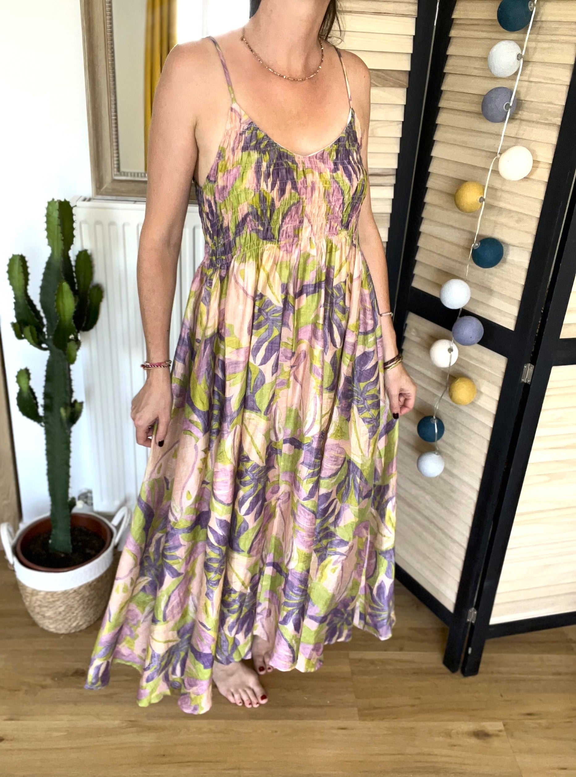 Robe longue imprimée fluide THE KORNER - Neuve