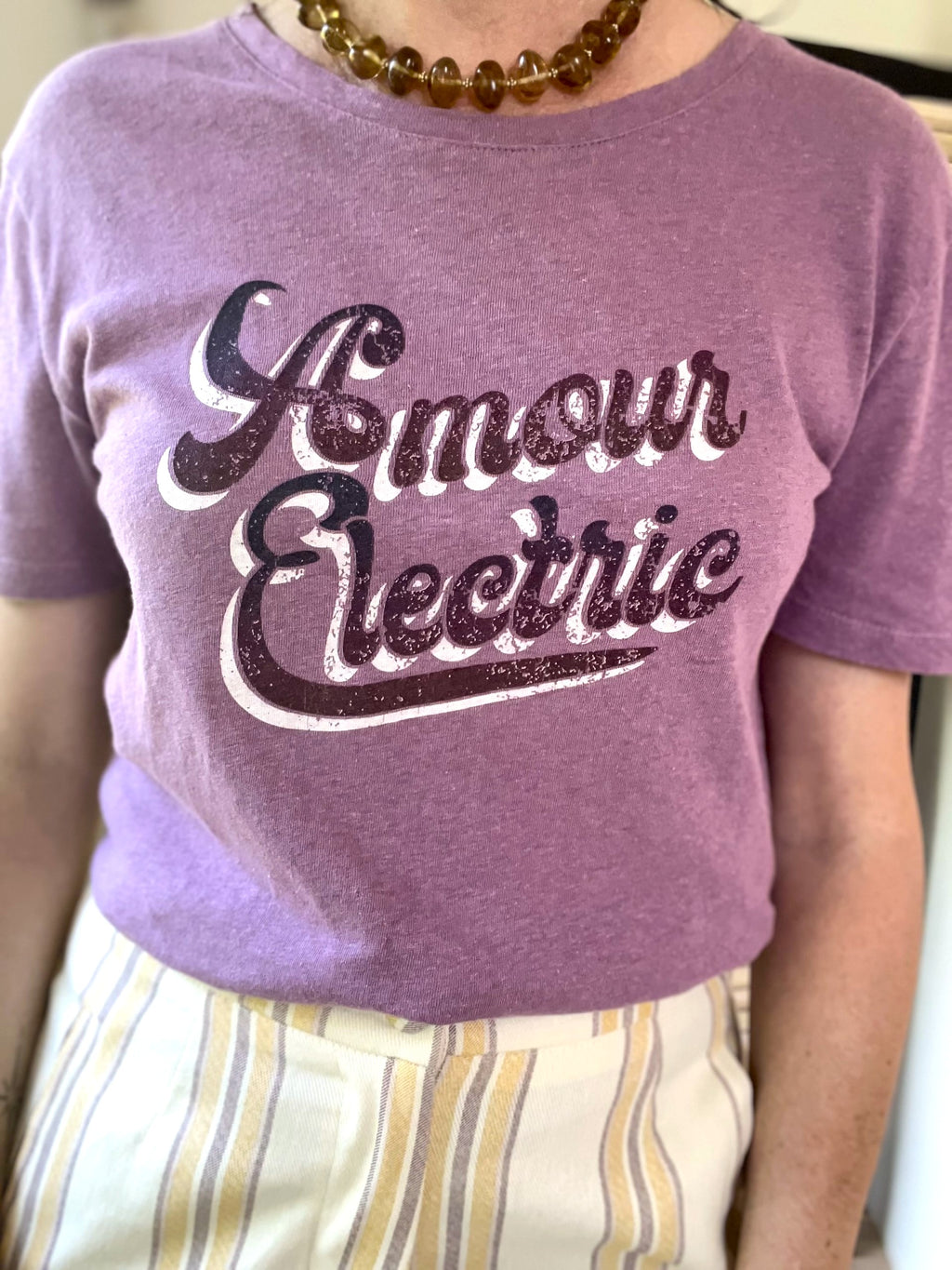 T-shirt coton et lin mauve - taille 1 - SUNCOO - Seconde main