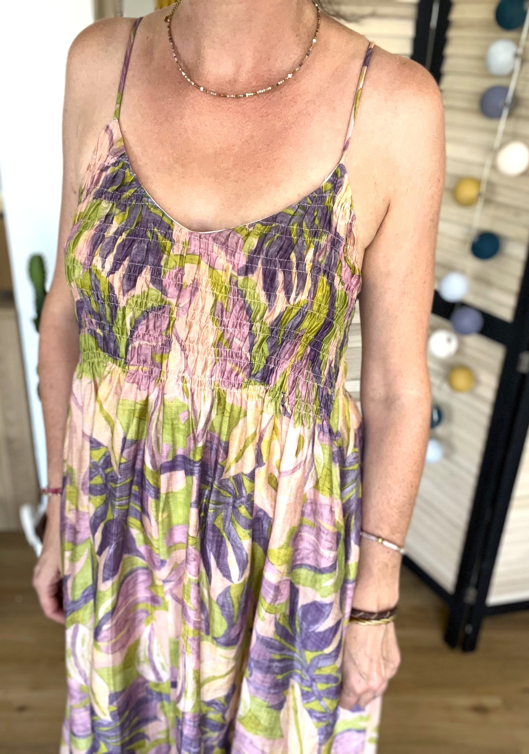 Robe longue imprimée fluide THE KORNER - Neuve