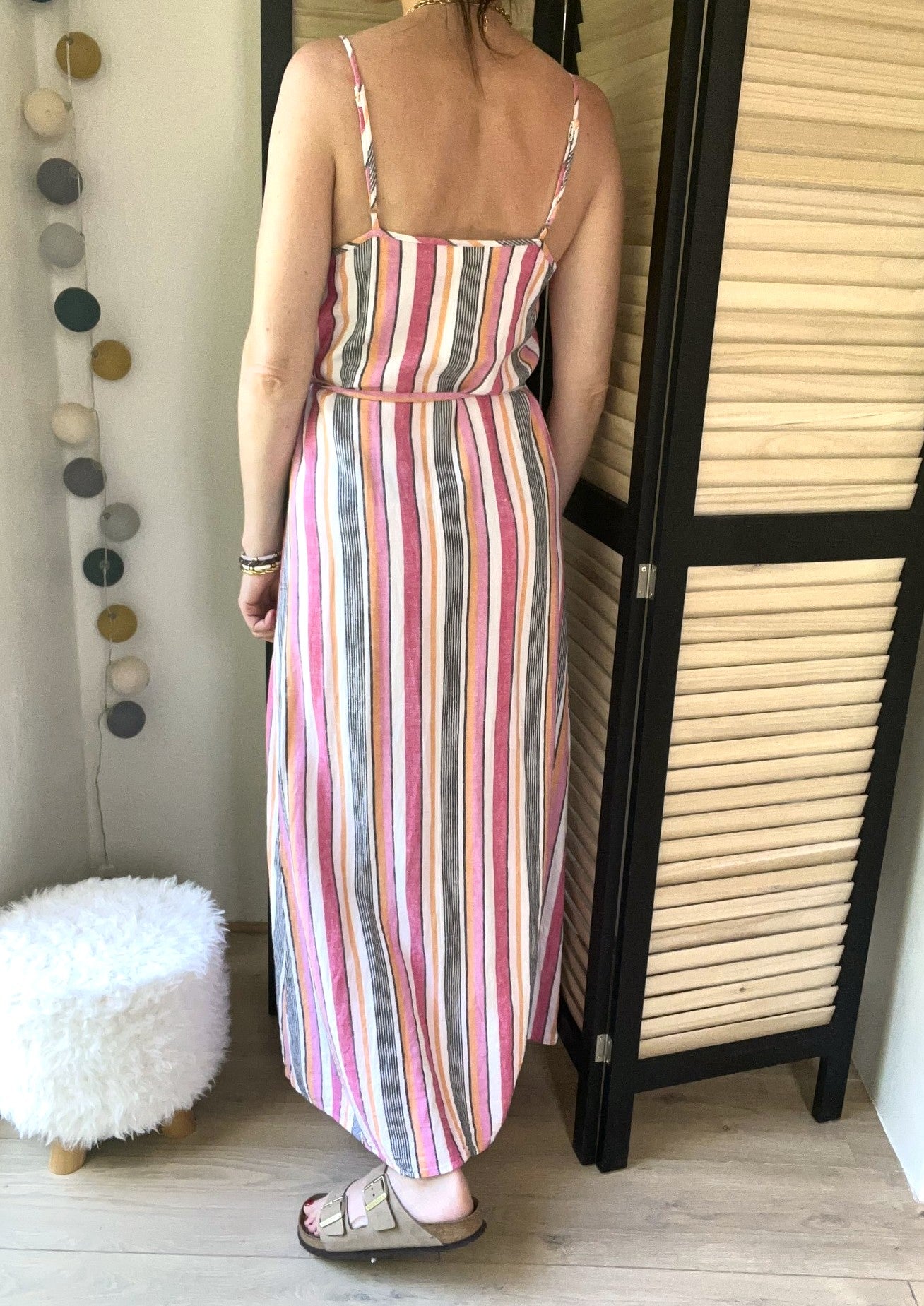 Robe longue rayée à bretelles - taille S - VERO MODA - Seconde main