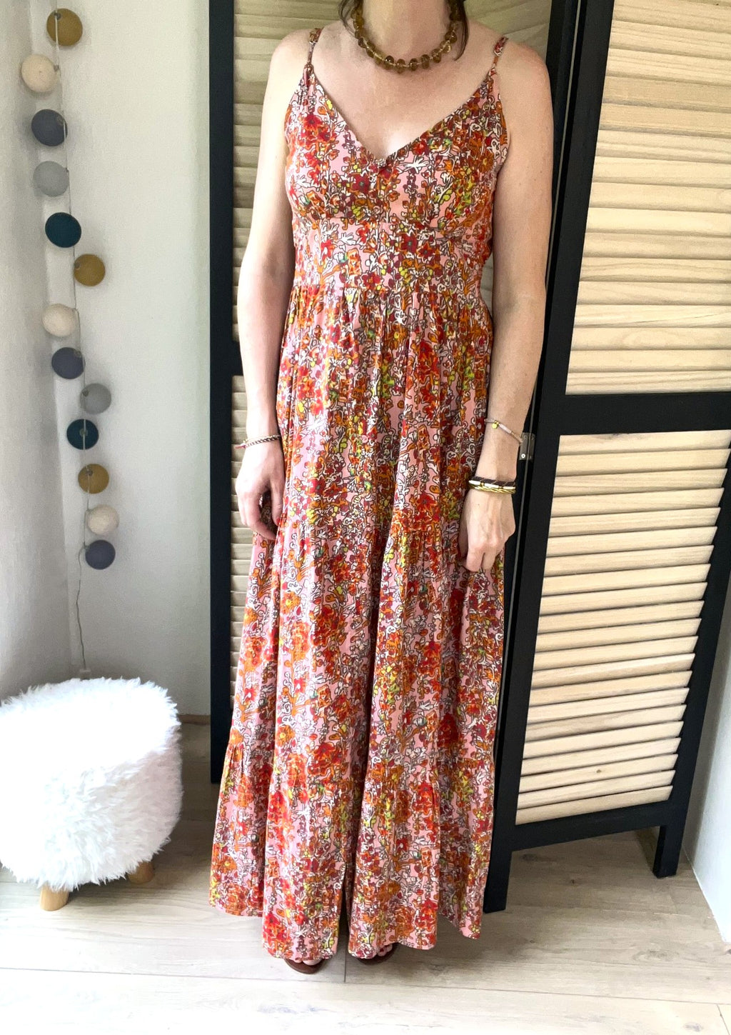 Robe longue fleurie - taille S - AN'GE - Seconde main