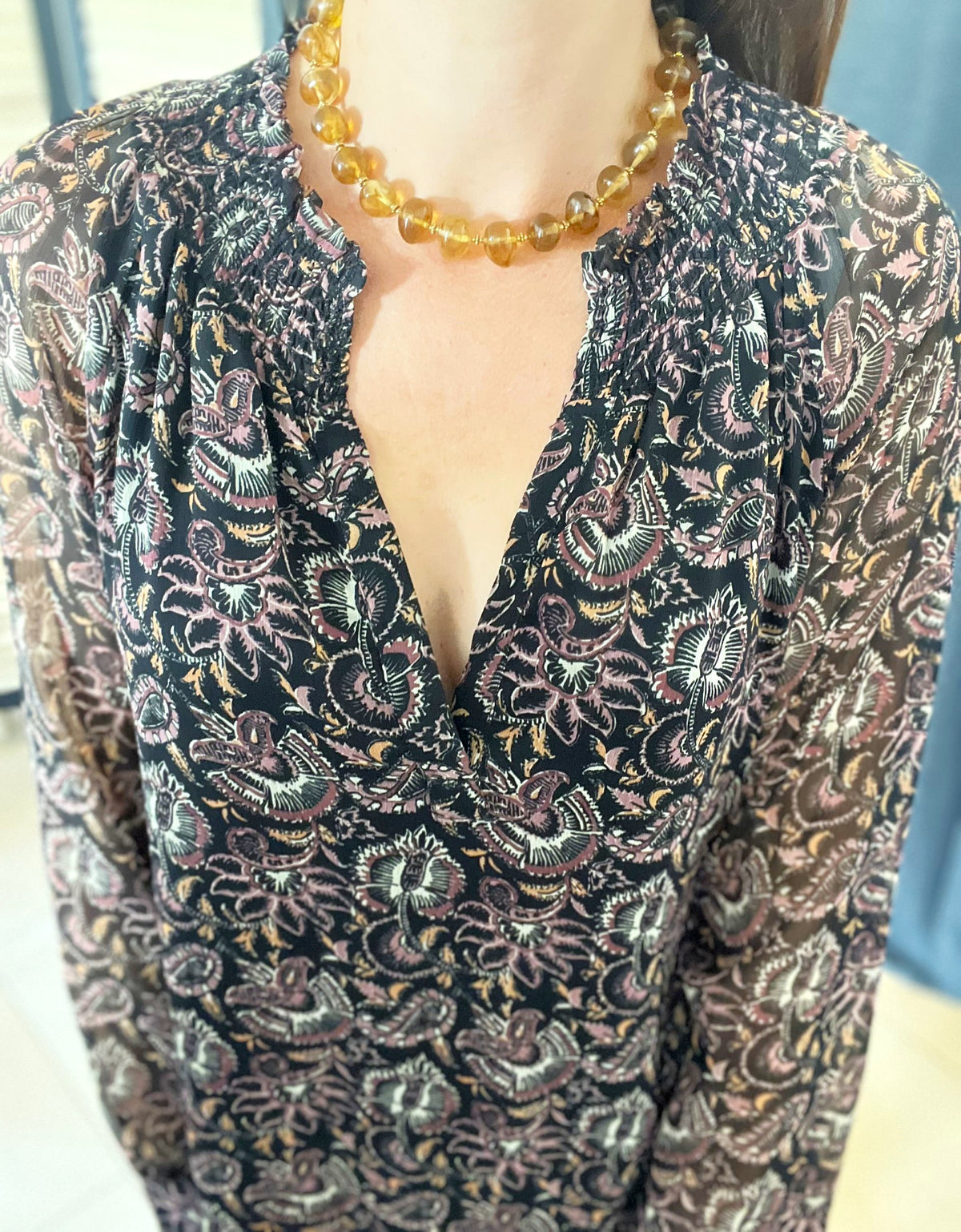 Robe courte imprimée AN’GE – Seconde main