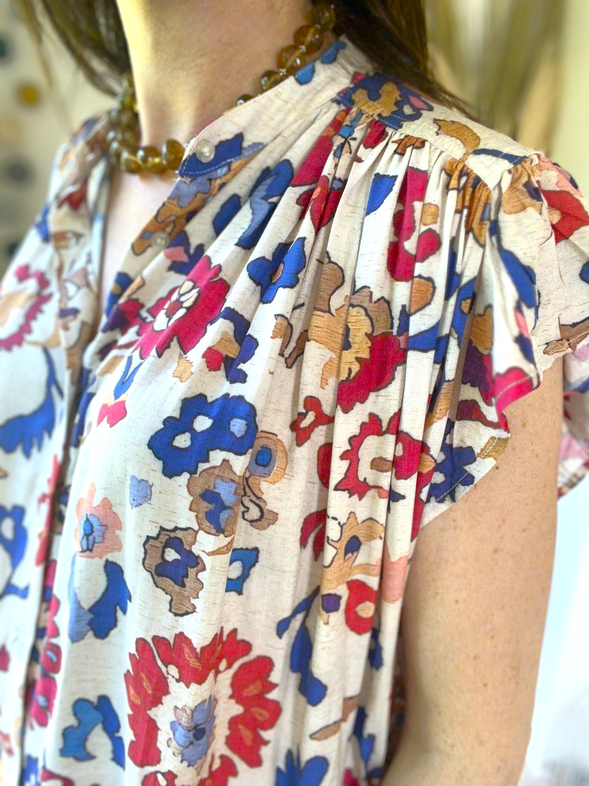 Blouse fluide et fleurie boutonnée THE KORNER - Neuve