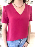 Top fluide rose fuchsia - taille S - GRACE & MILA - Seconde main