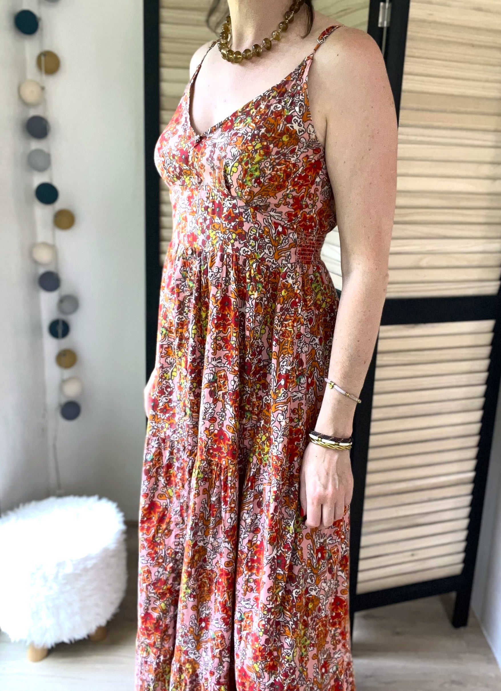 Robe longue fleurie - taille S - AN'GE - Seconde main