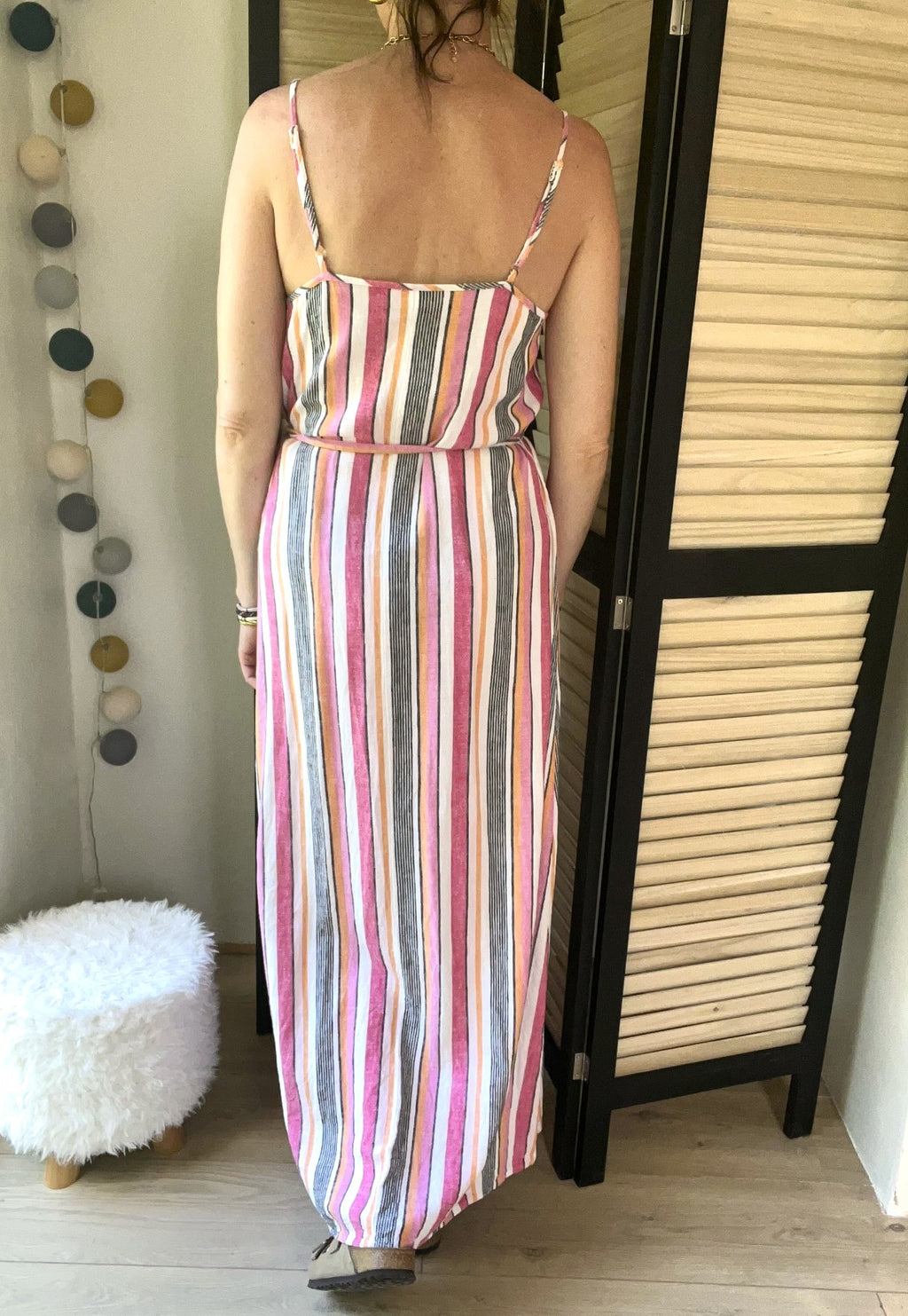 Robe longue rayée à bretelles - taille S - VERO MODA - Seconde main