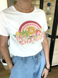 T-shirt blanc imprimé taille 2 - LA PETITE ETOILE - Seconde main