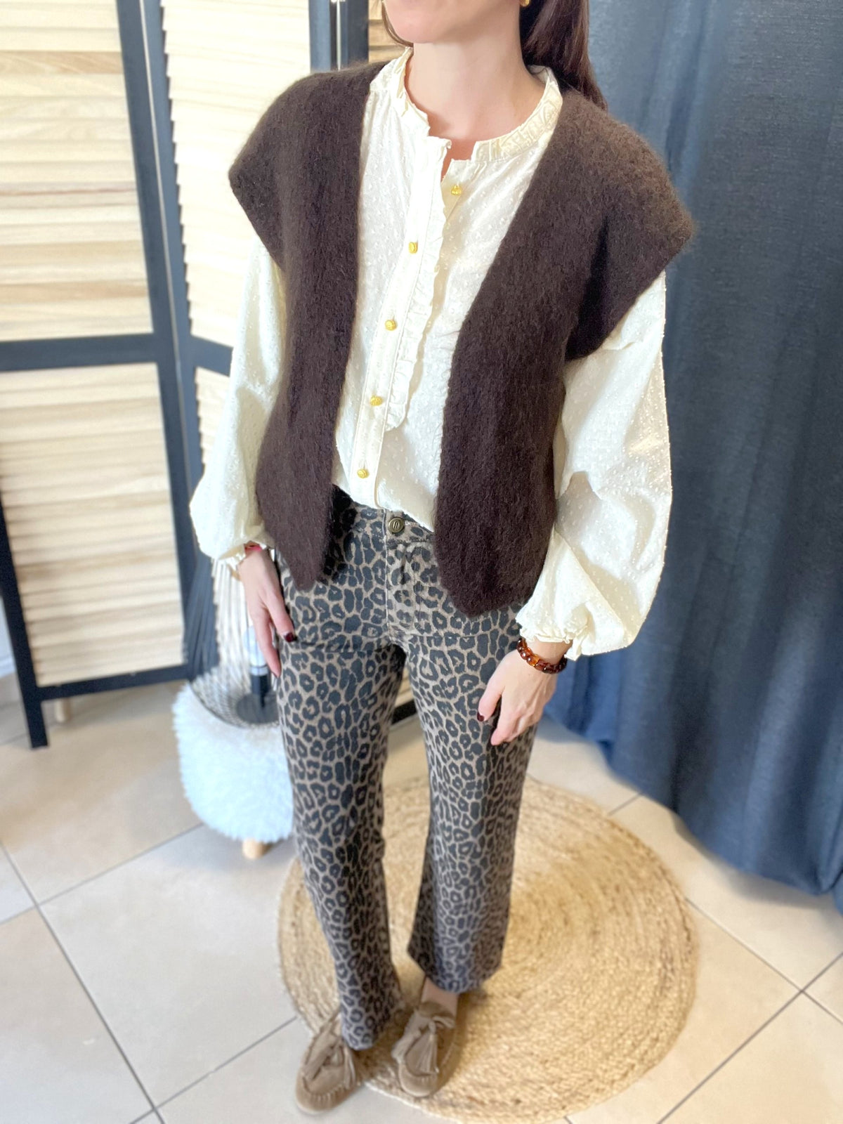 Gilet sans manche chocolat YCOO – Seconde main