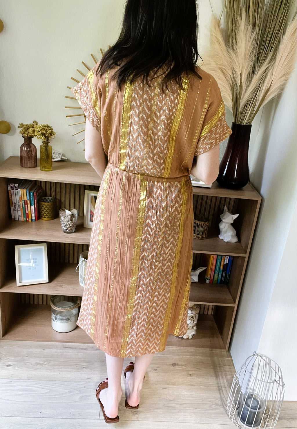 Robe vieux rose détails dorés LOUIZON taille 0 - Seconde main