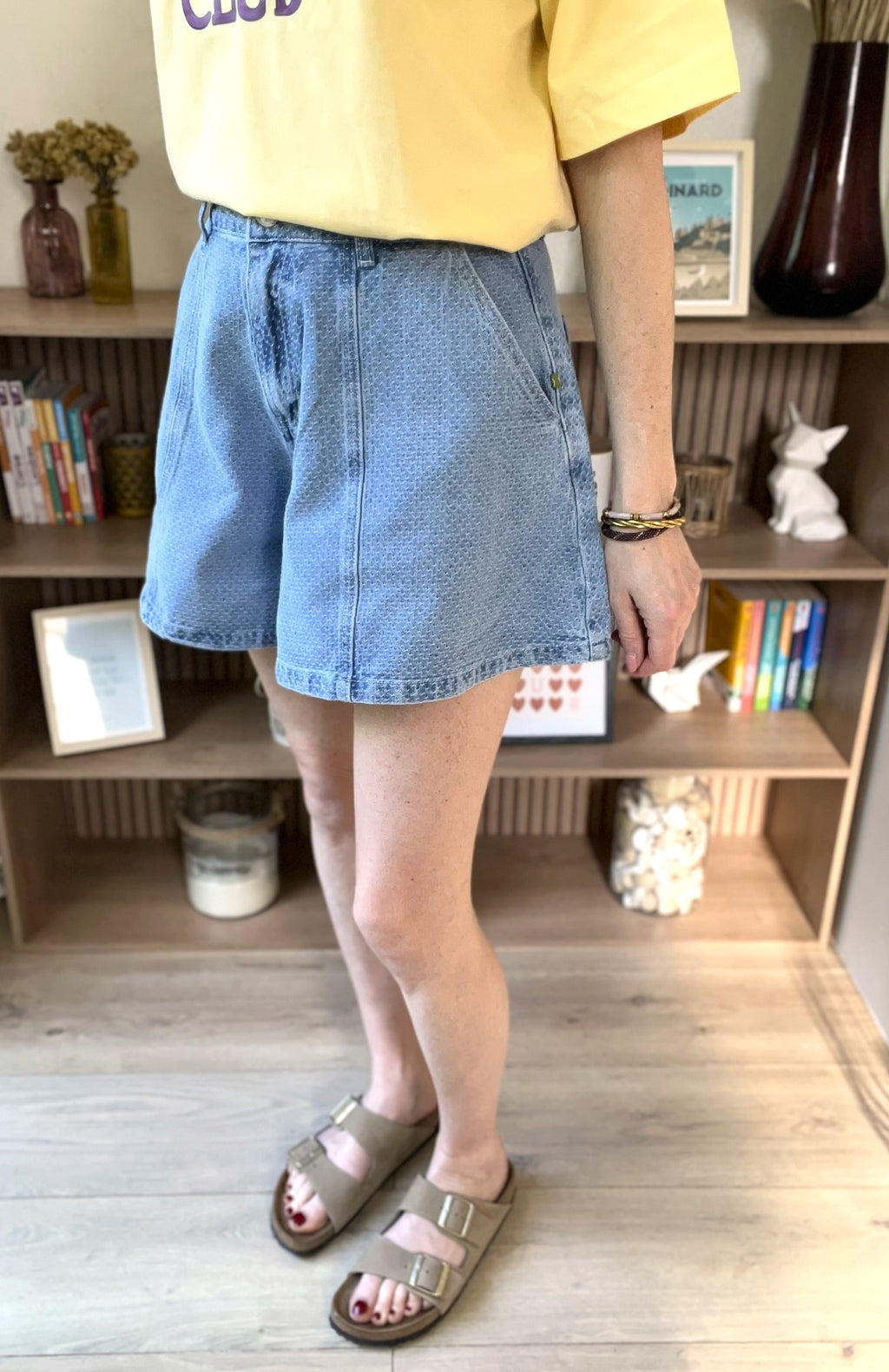 Short en jean femme paper bag bleu FRNCH – Neuf