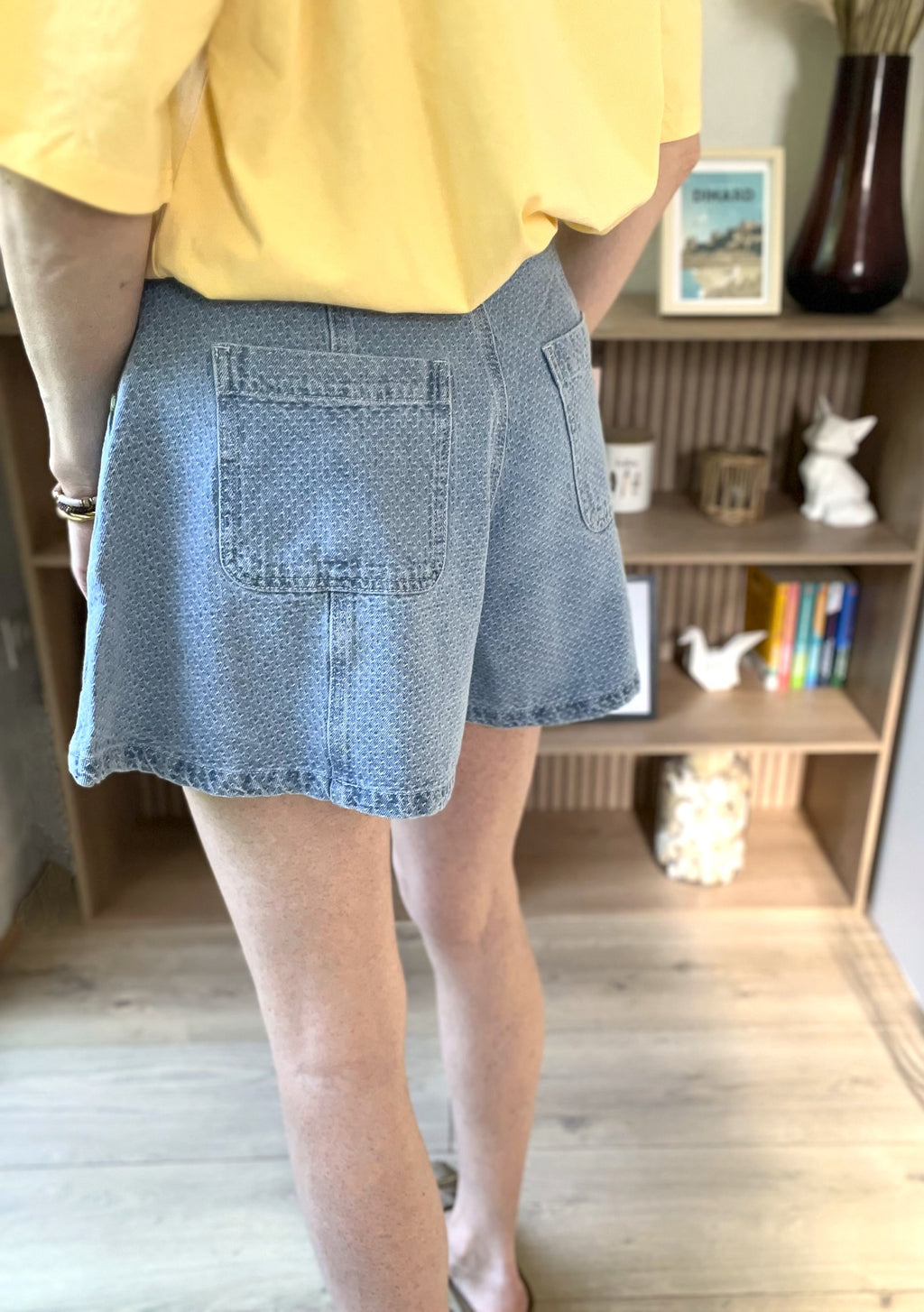 Short en jean femme paper bag bleu FRNCH – Neuf