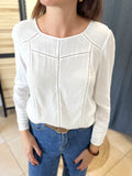 Blouse blanche ajourée COMPTOIR DES COTONNIERS - Seconde main