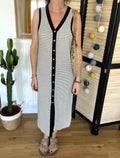 Robe marinière noire et écru taille S - VILA - Seconde main