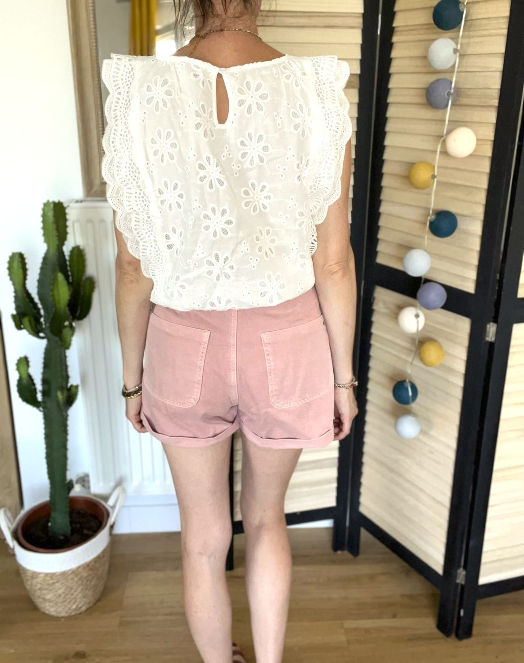 Blouse blanche brodée SEE U SOON - Neuve