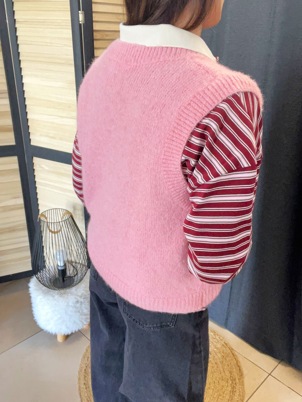 Pull sans manche rose - Seconde main