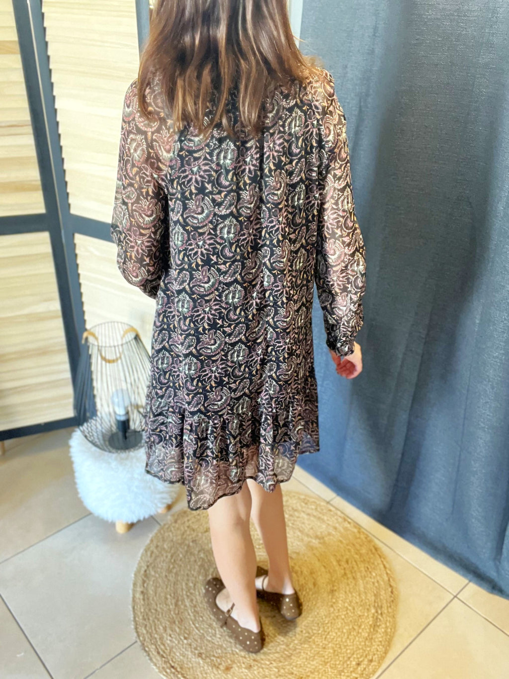 Robe courte imprimée AN’GE – Seconde main