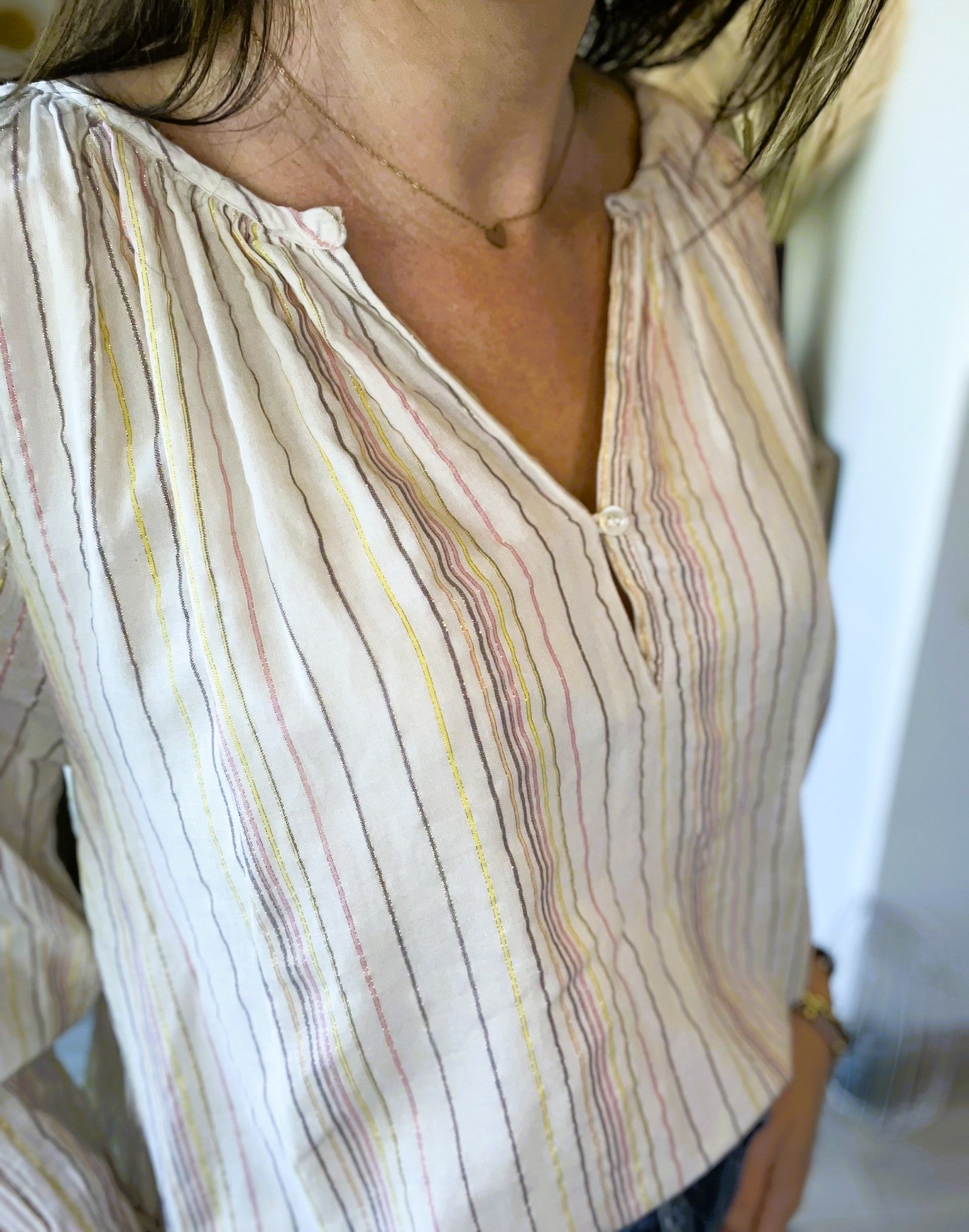 Blouse fines rayures LA PETITE ETOILE taille 1 - Seconde main