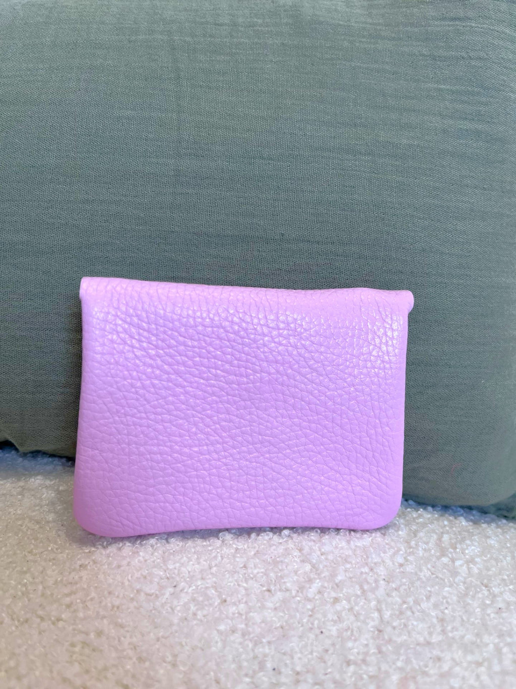 Petit porte-monnaie en cuir grainé - 2 coloris - Neuf
