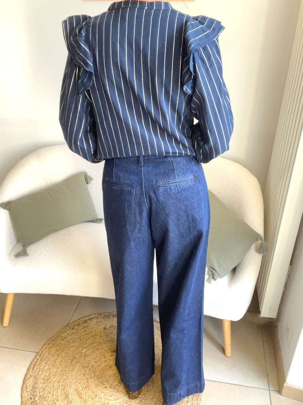 Jean wide bleu marine FRNCH - Neuf