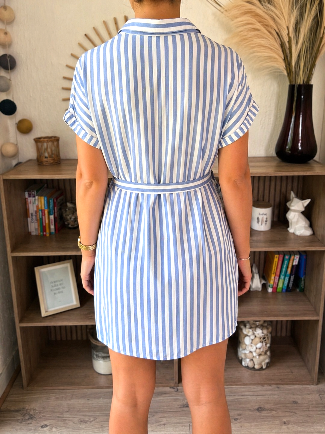 Robe courte marinière ceinturée - taille S - YCOO - Seconde main