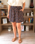 Jupe courte boutonnée à motifs - taille L - CHARLIOR - Seconde main