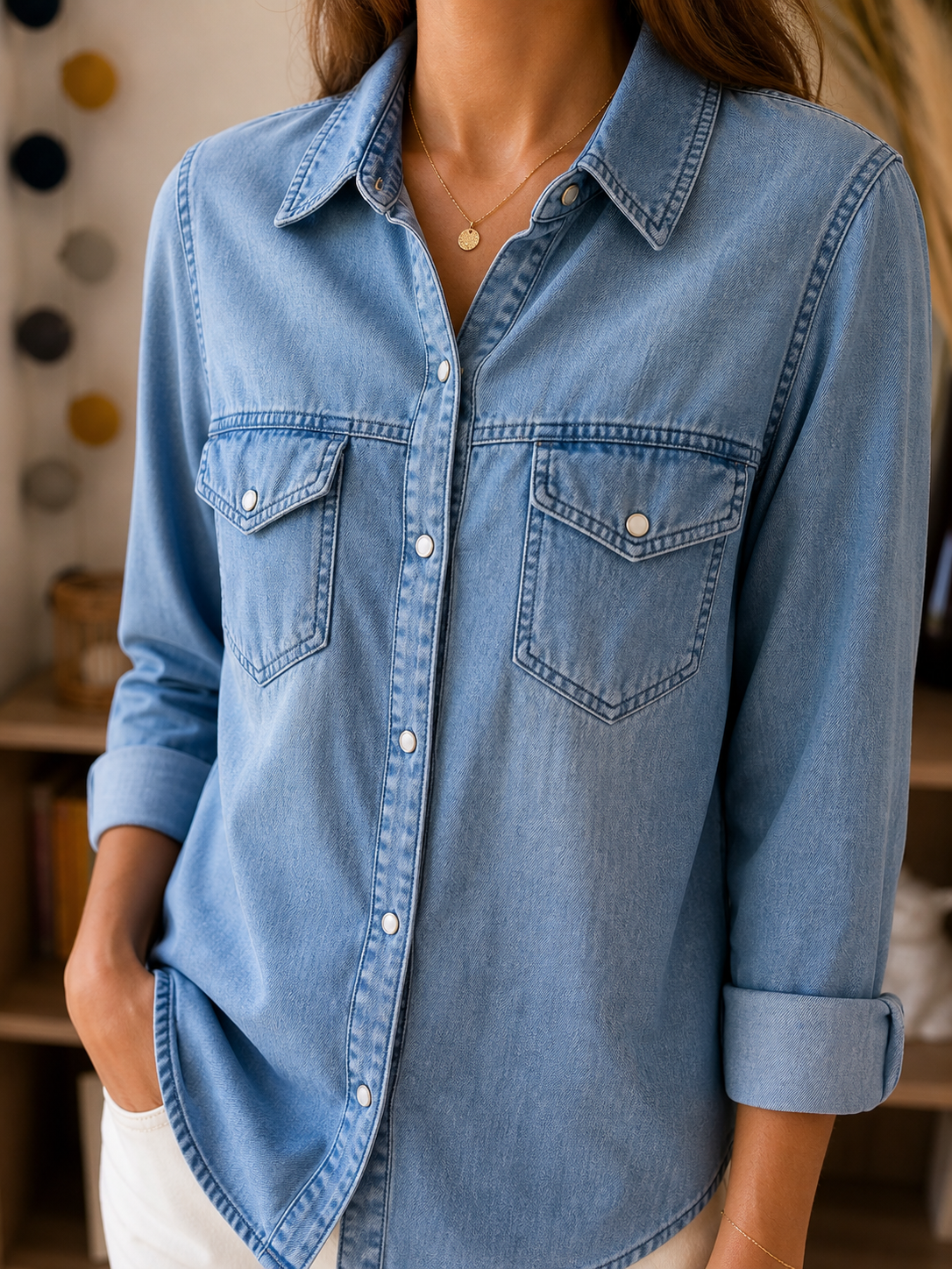 Chemise légère en jean - taille XS - VILA - Seconde main