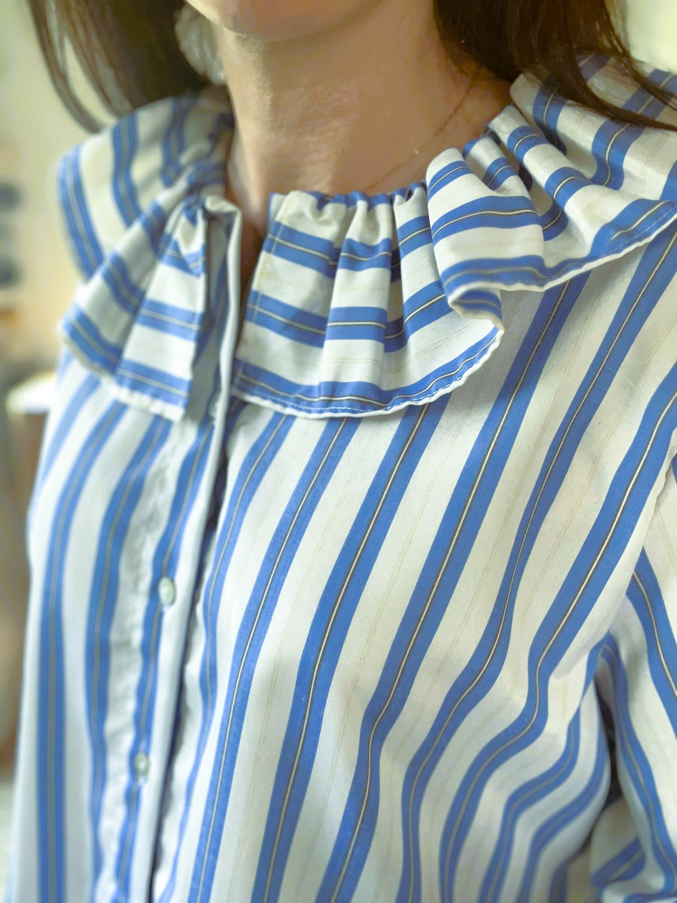 Blouse rayée col arlequin Sophie - Neuve