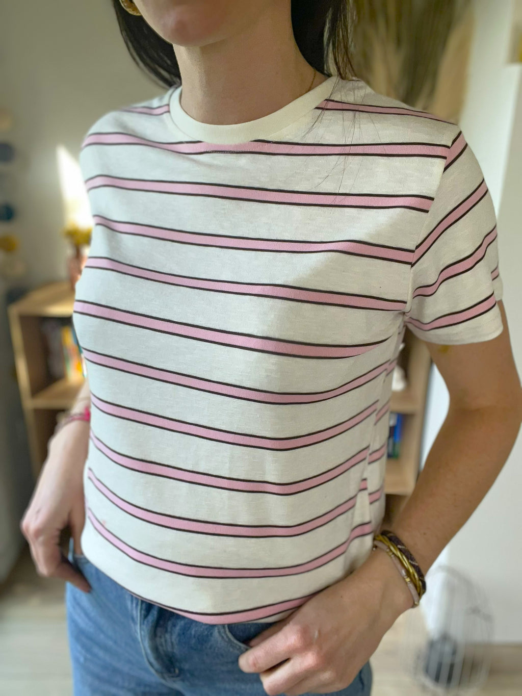 T-shirt manches courtes rayé Fanny - Neuf