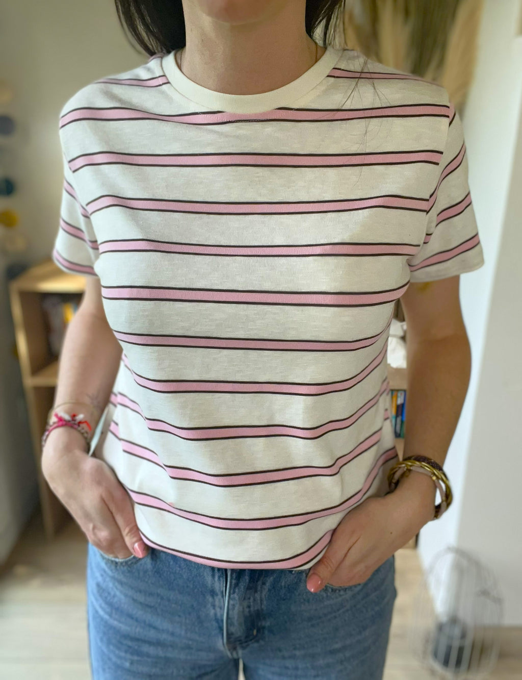 T-shirt manches courtes rayé Fanny - Neuf