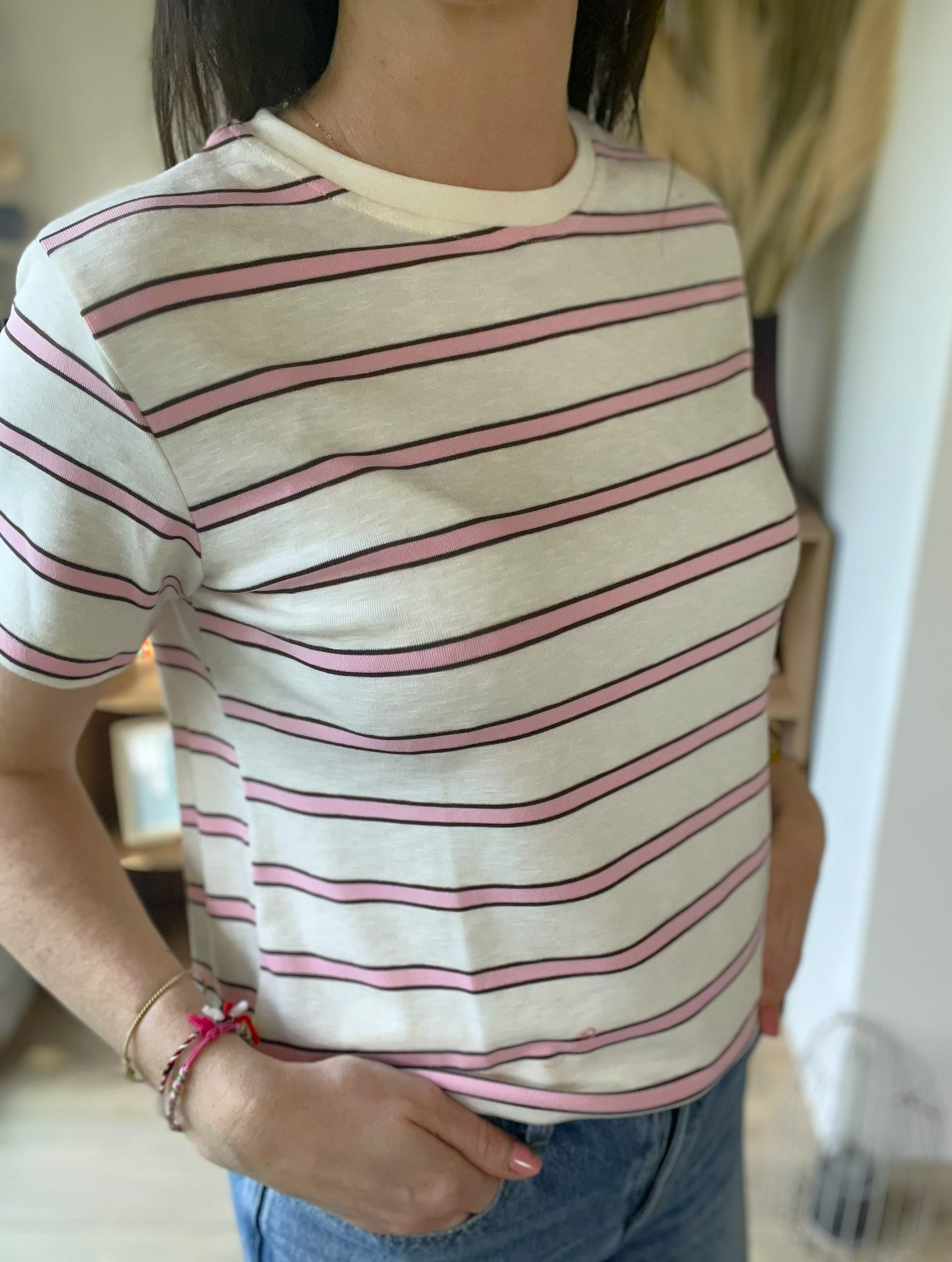 T-shirt manches courtes rayé Fanny - Neuf