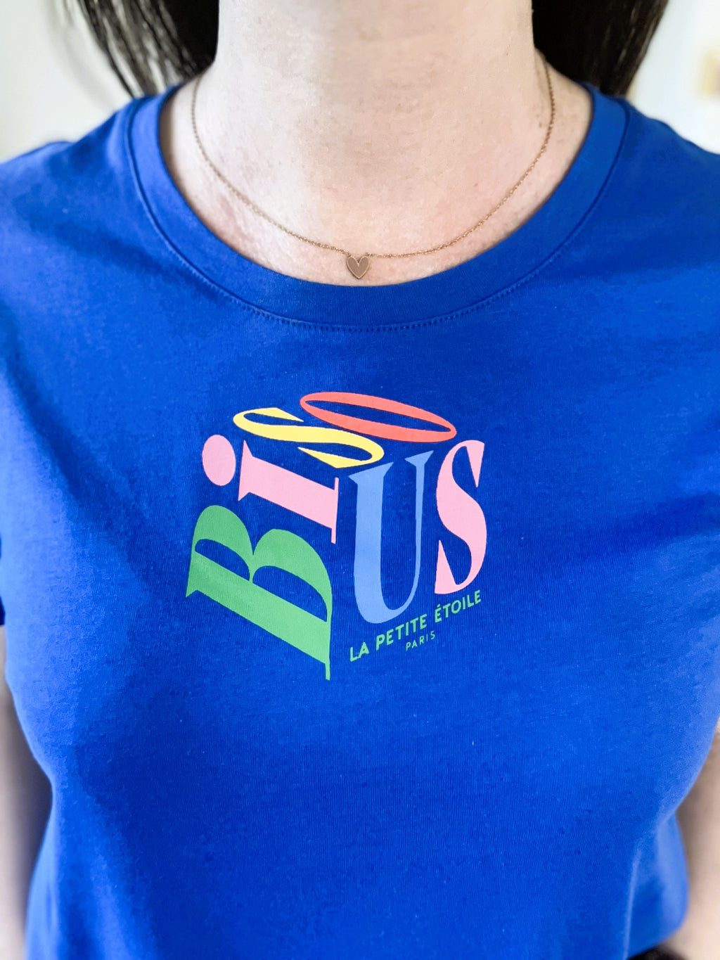 T-shirt manches courtes bleu LA PETITE ETOILE taille 1 – Seconde main