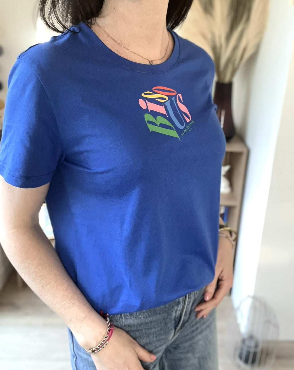 T-shirt manches courtes bleu LA PETITE ETOILE taille 1 – Seconde main