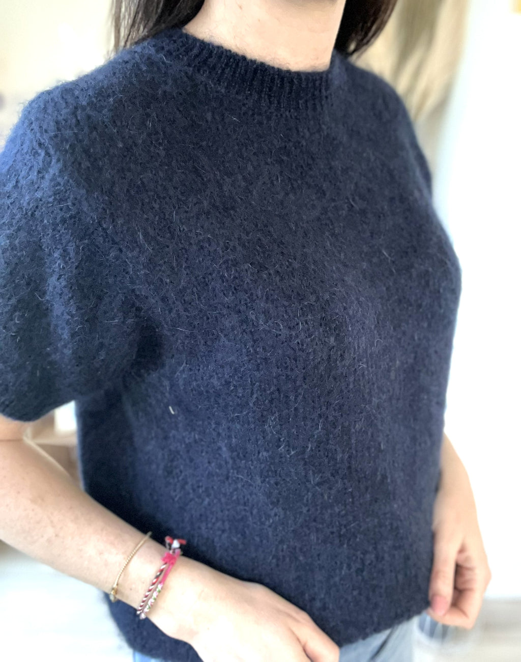 Pull manches courtes marine Gabriel - Neuf