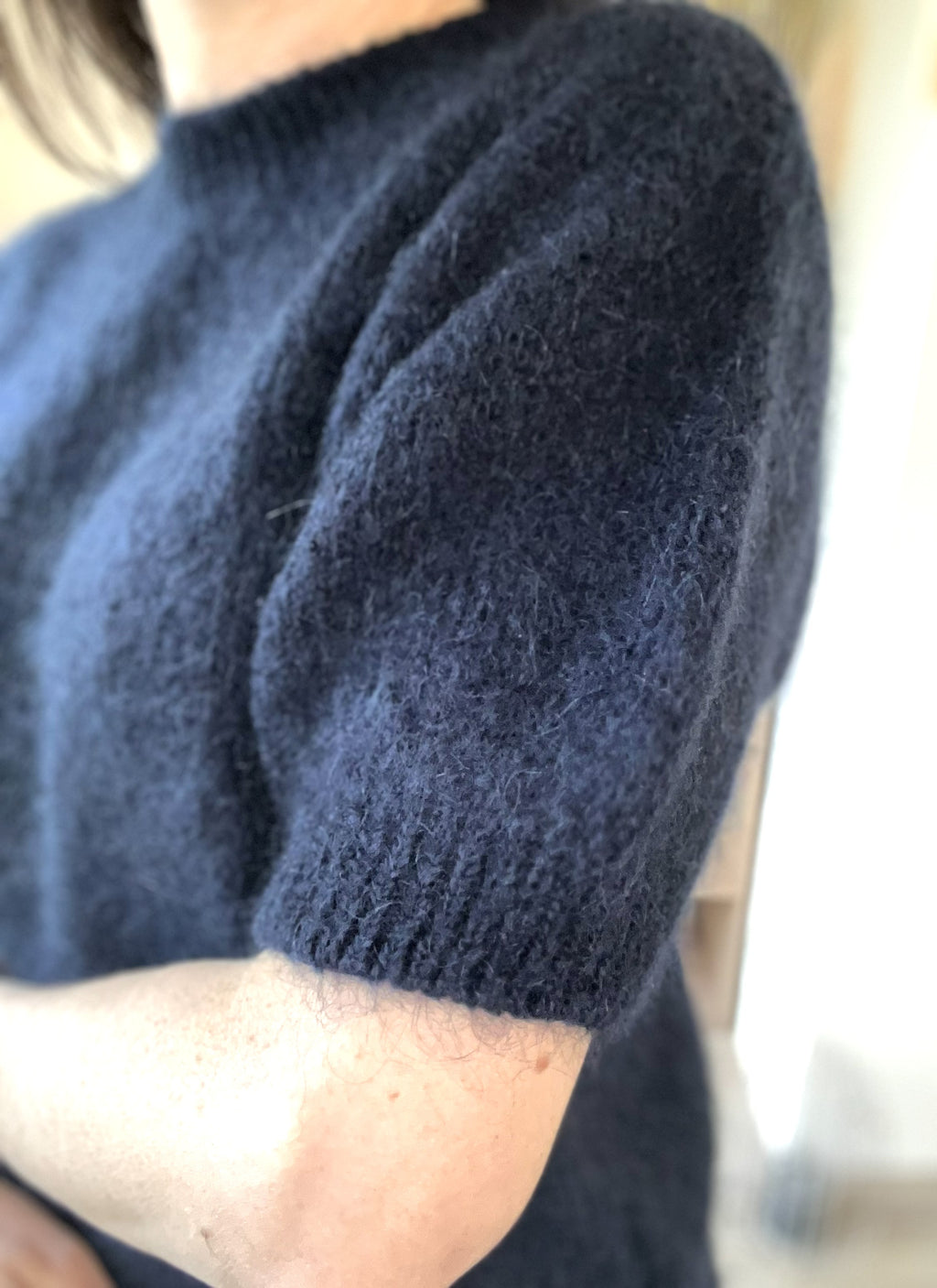 Pull manches courtes marine Gabriel - Neuf
