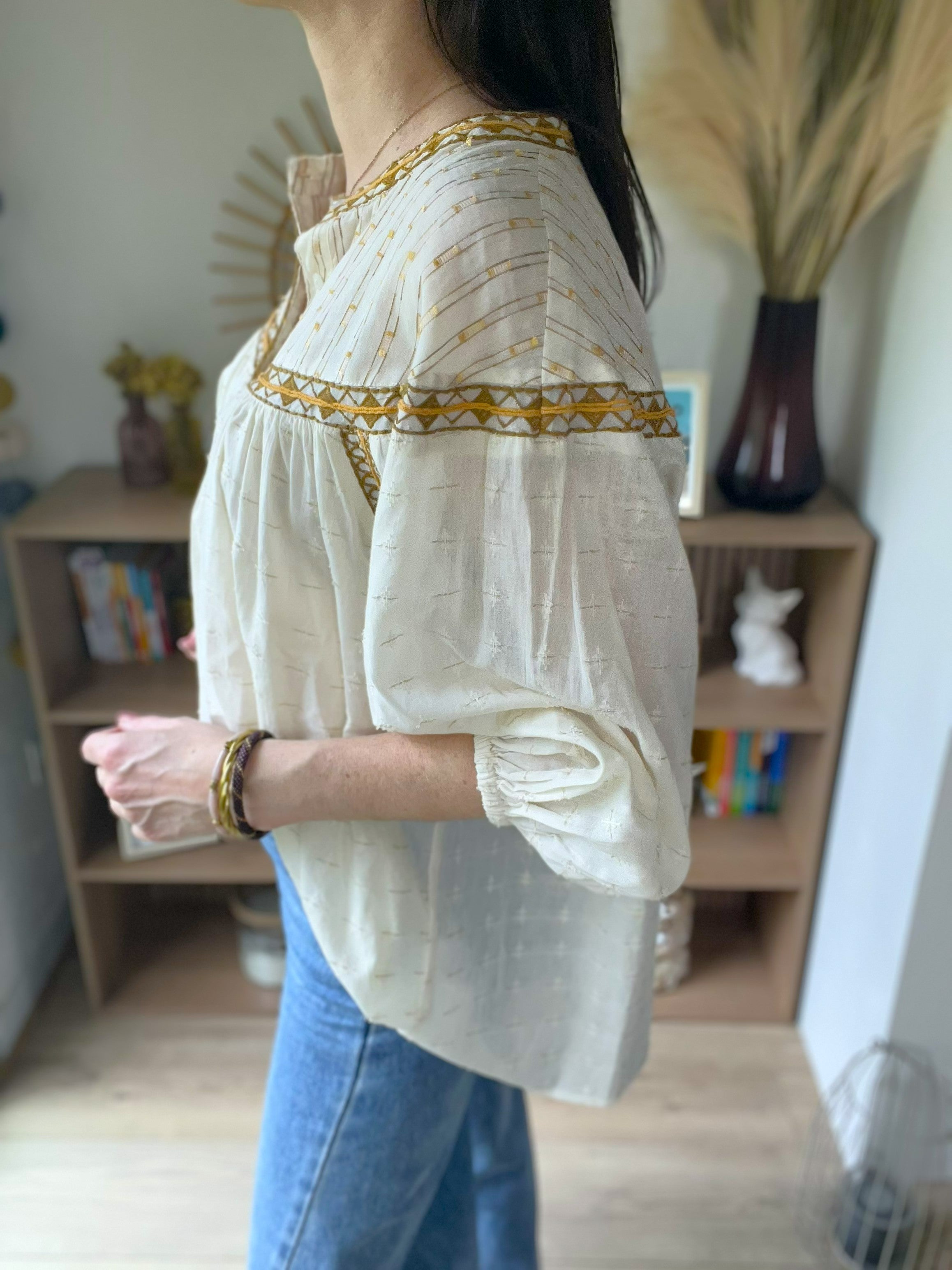 Blouse légère écru AN'GE - Seconde main