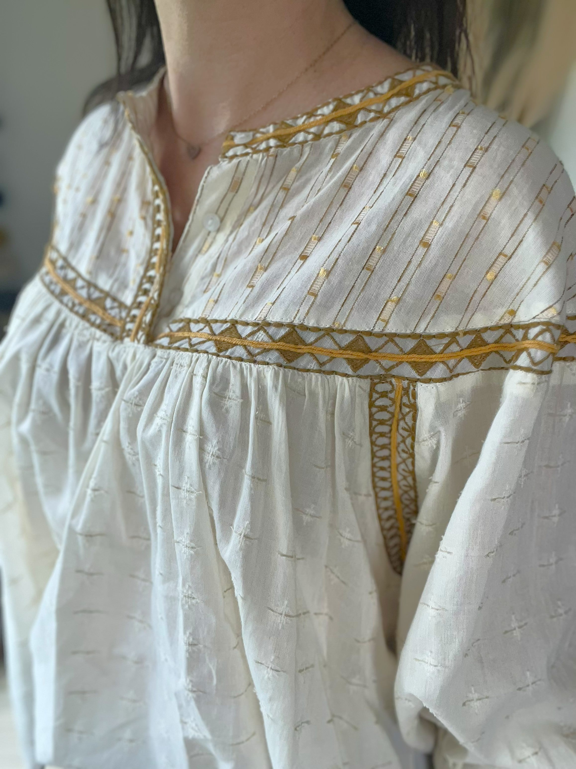 Blouse légère écru AN'GE - Seconde main