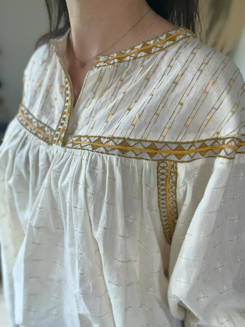 Blouse légère écru AN'GE - Seconde main