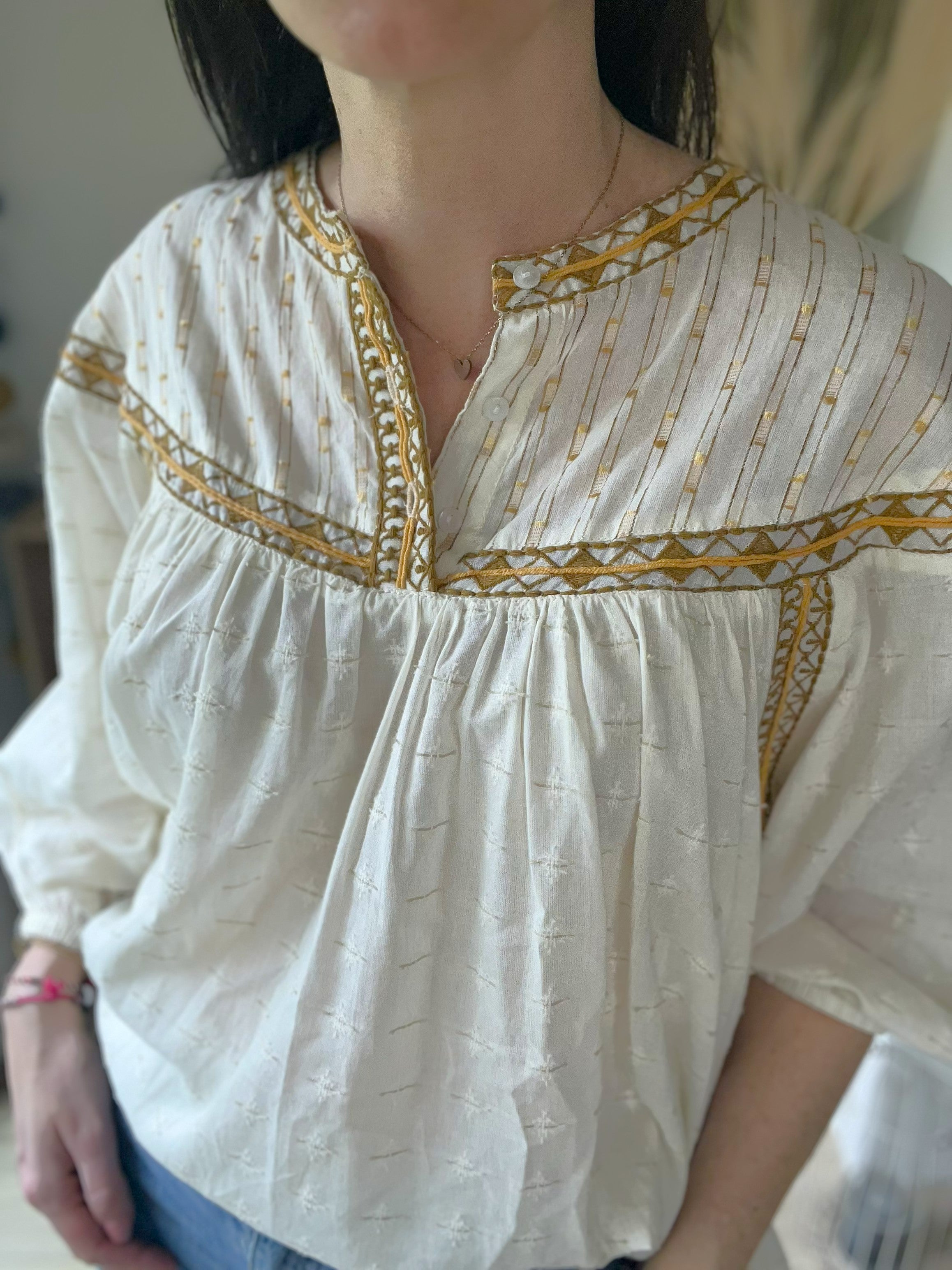 Blouse légère écru AN'GE - Seconde main