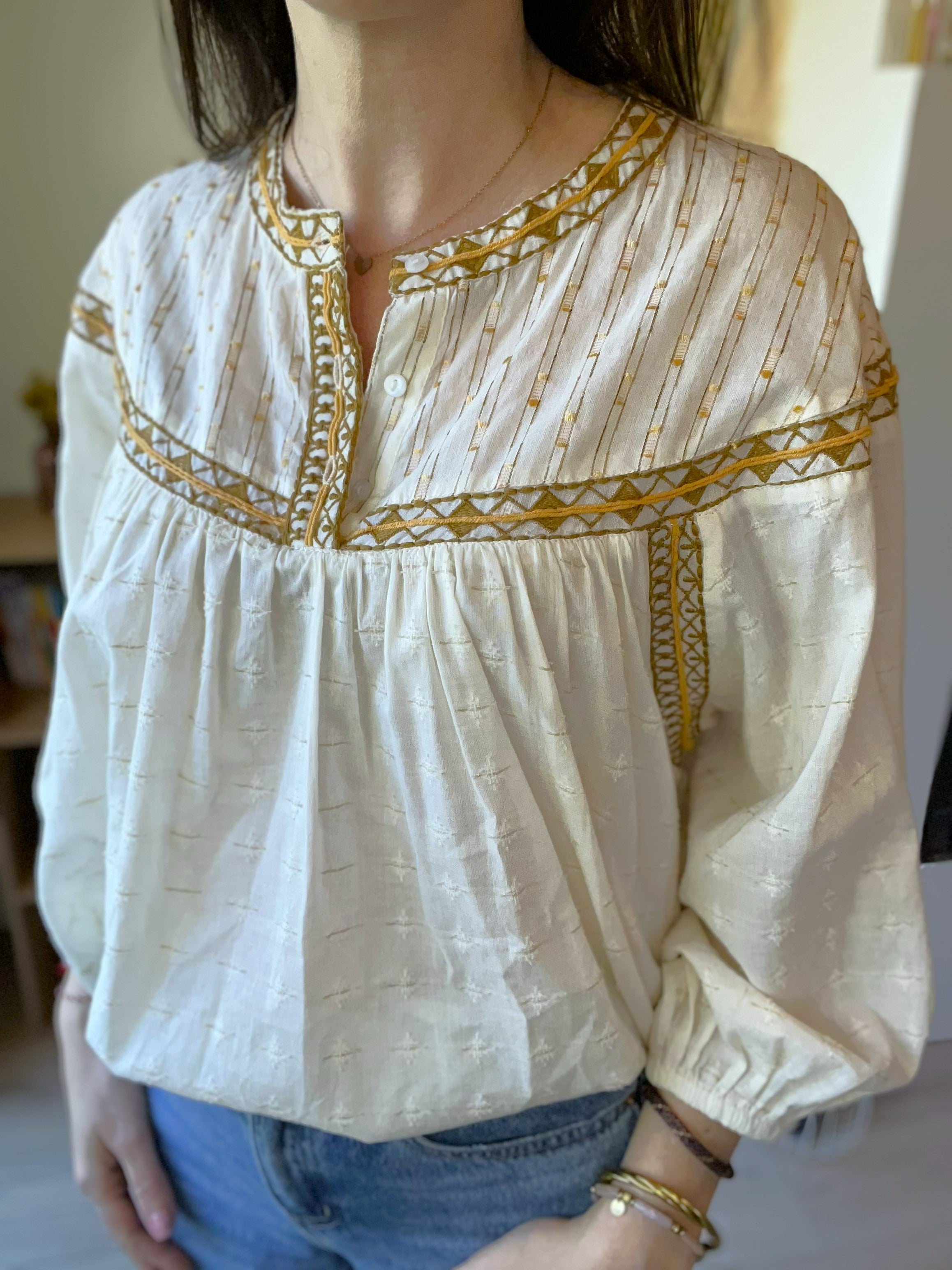 Blouse légère écru AN'GE - Seconde main