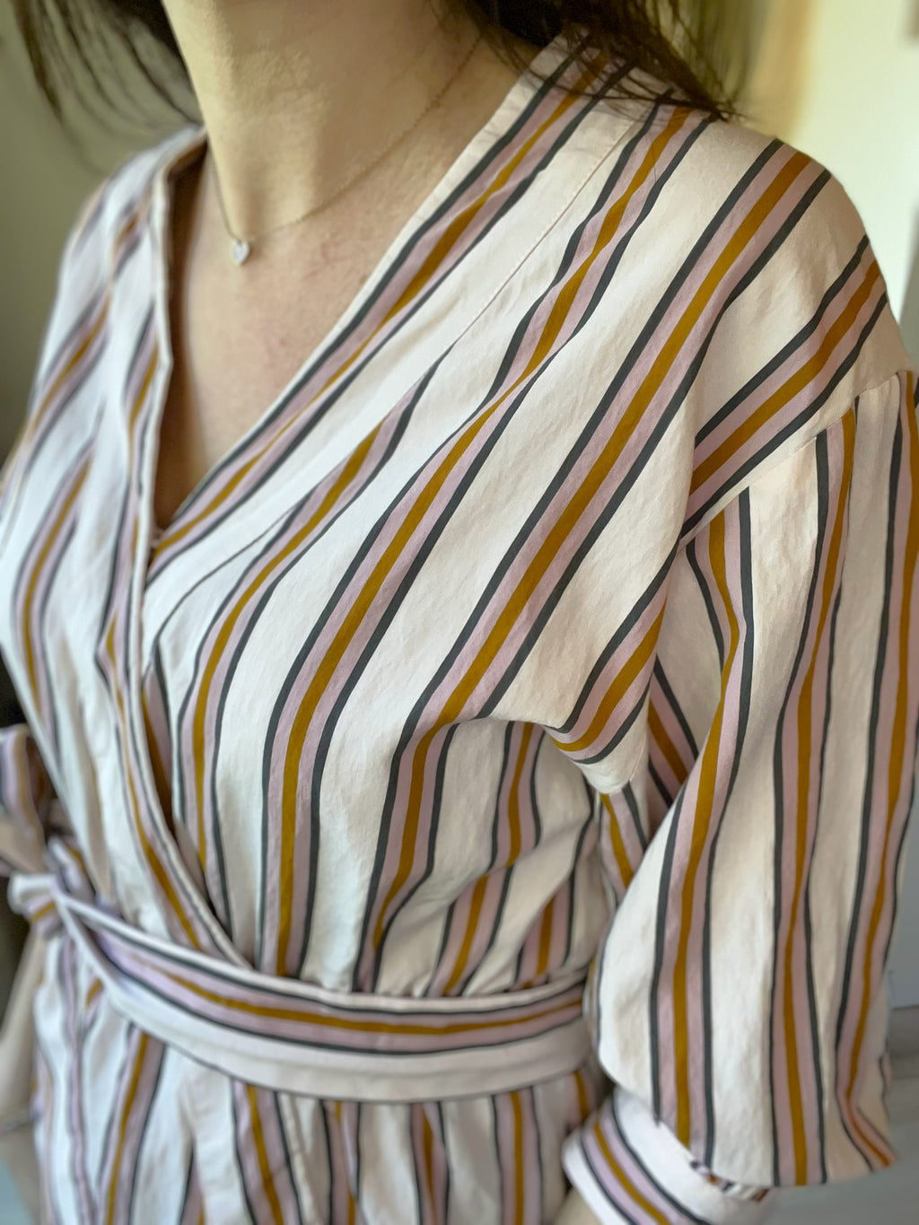 Blouse rayée rose camel et ecru BA&SH taille 1 - Seconde main