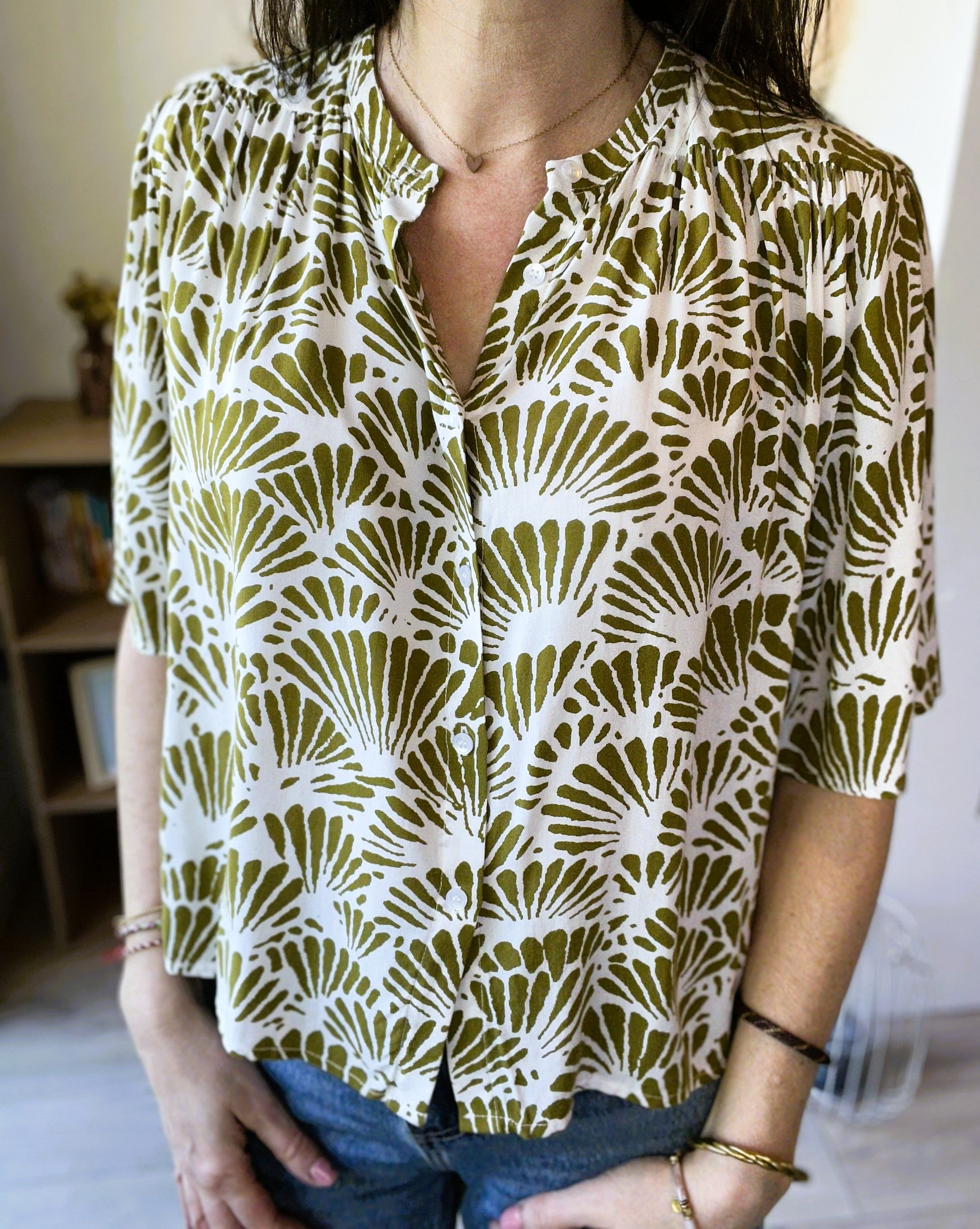 Blouse manches courtes SEE U SOON taille 0 - Seconde main